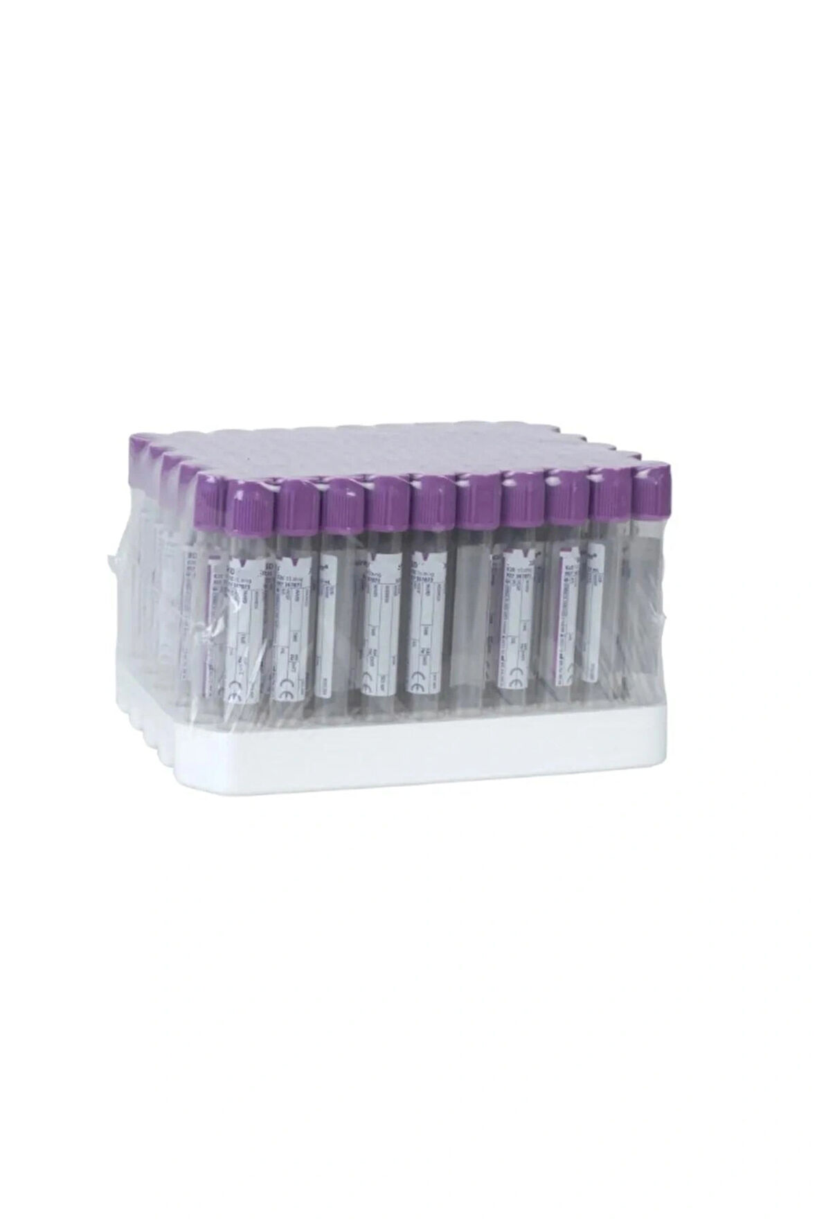 10 Ml Vakumlu Mor Kapaklı K3 Edtalı Tüp. 100'lü Paket