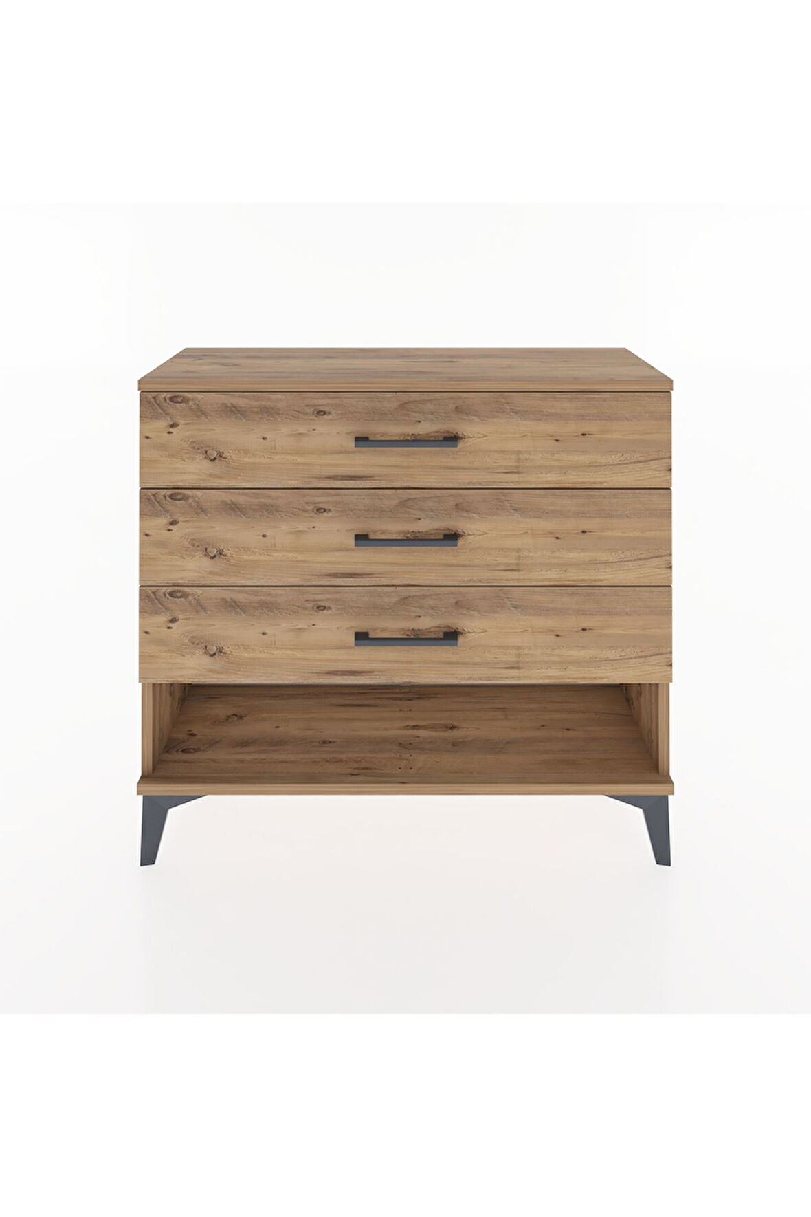Arges Şifonyer 3 Çekmeceli 88x30x80 Çam-Çam