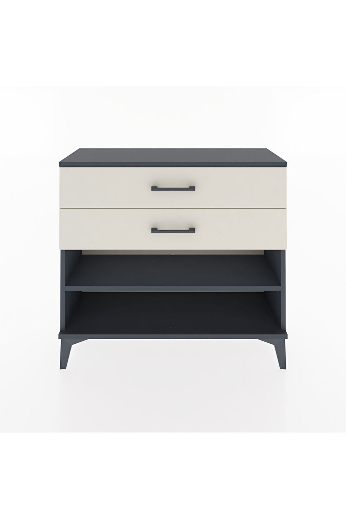 Arges Şifonyer Tek Raflı 2 Çekmeceli 88x30x80 Antrasit-Aytaşı