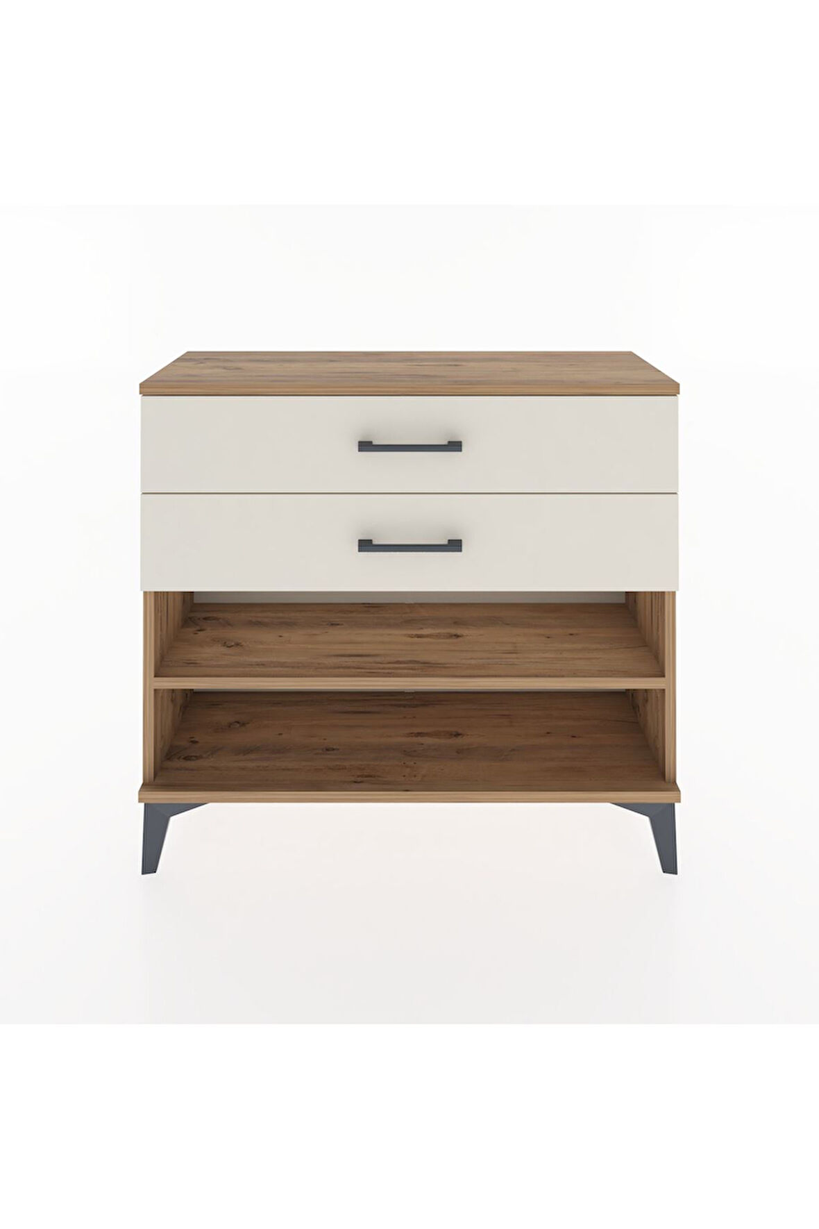 Arges Şifonyer Tek Raflı 2 Çekmeceli 88x30x80 Çam-Aytaşı