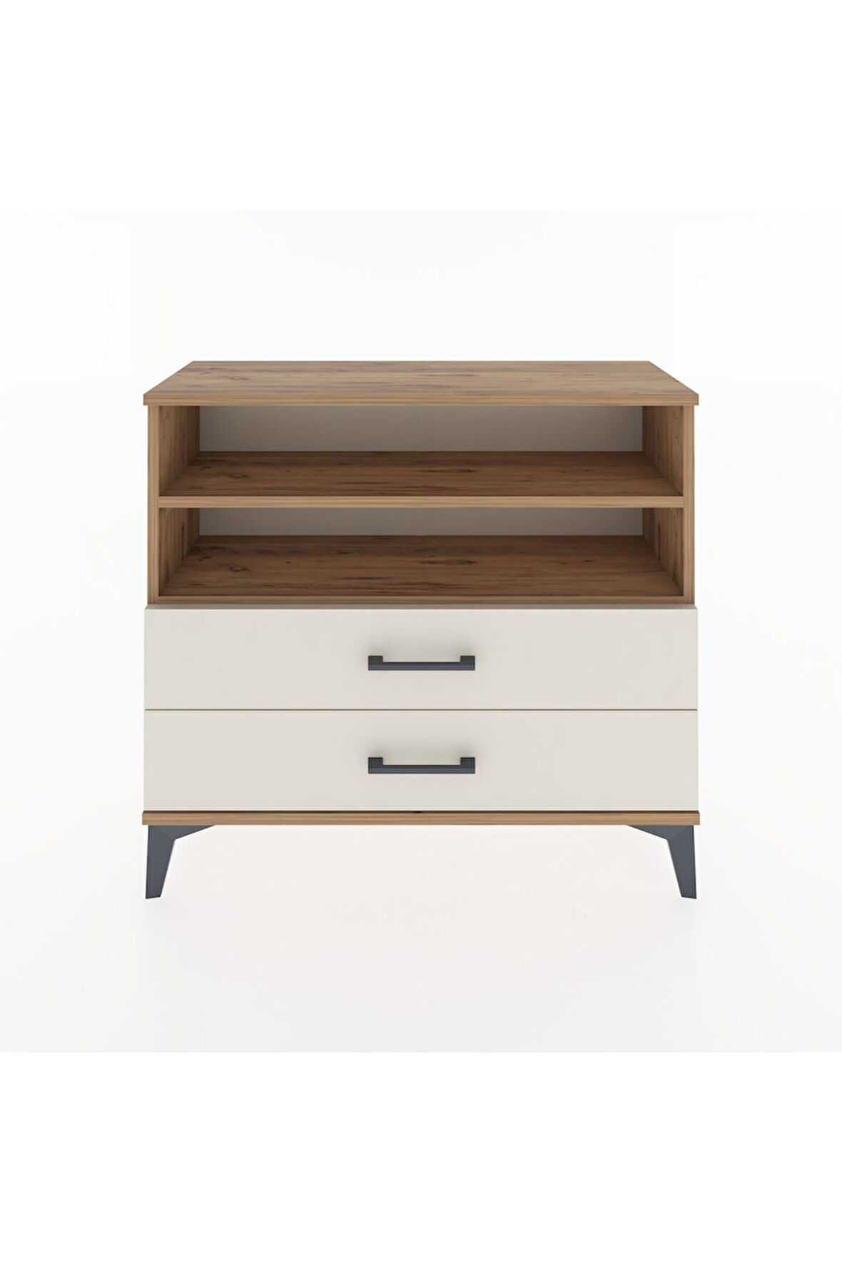 Arges Şifonyer 2 Raflı 2 Çekmeceli 88x30x80 Çam-Aytaşı