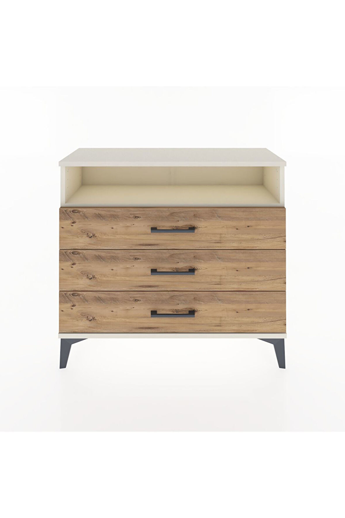 Arges Şifonyer Tek Raflı 3 Çekmeceli 88x30x80 Aytaşı-Çam