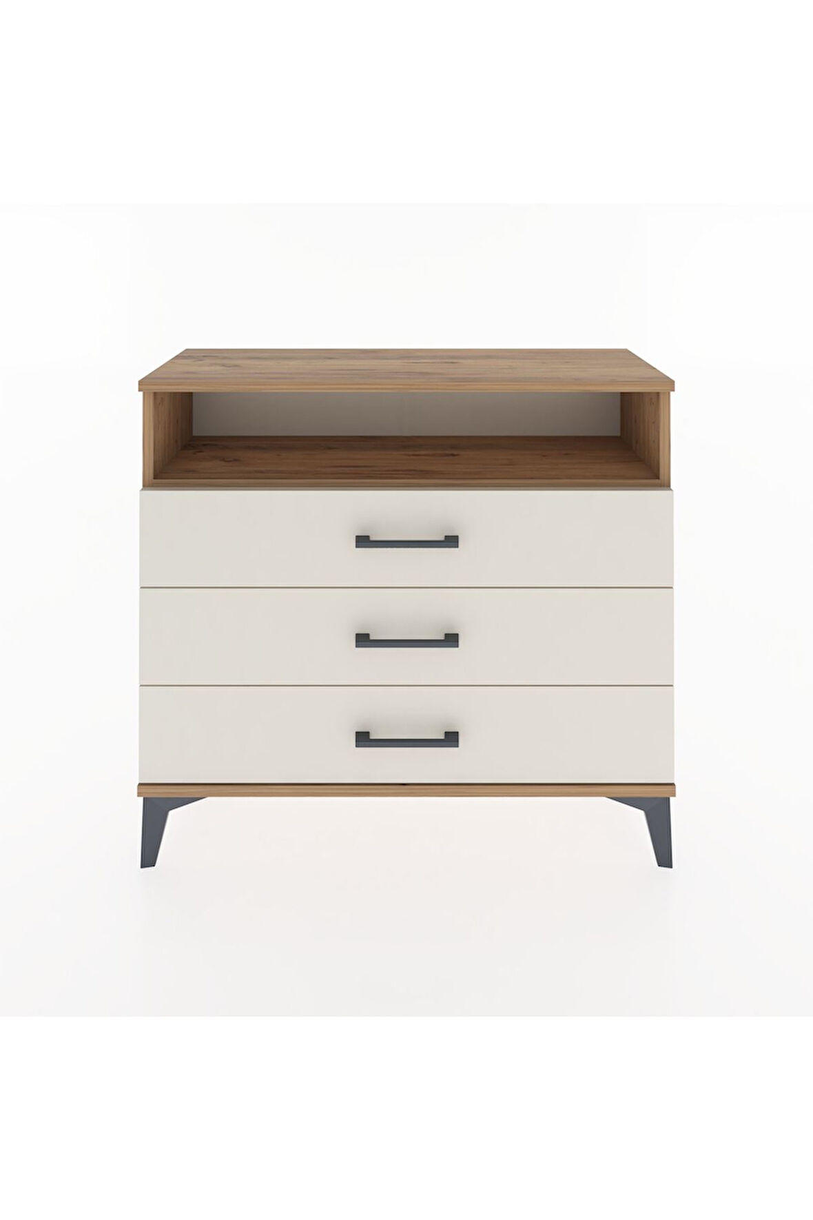 Arges Şifonyer Tek Raflı 3 Çekmeceli 88x30x80 Çam-Aytaşı