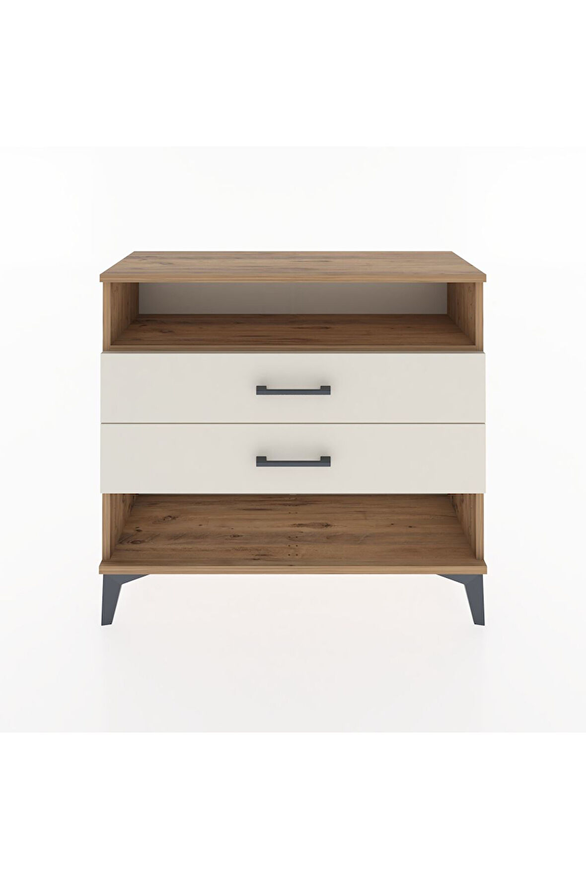 Arges Şifonyer Tek Raflı 2 Çekmeceli 88x30x80 Çam-Aytaşı