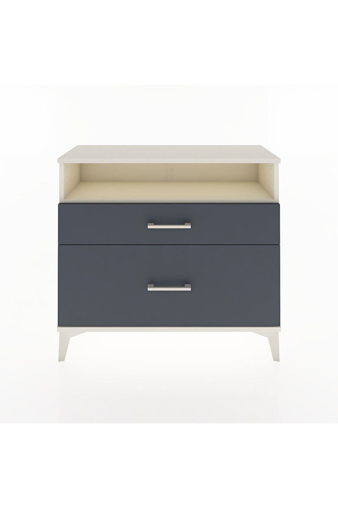 Arges Şifonyer Tek Raflı 2 Çekmeceli 88x30x80 Aytaşı-Antrasit