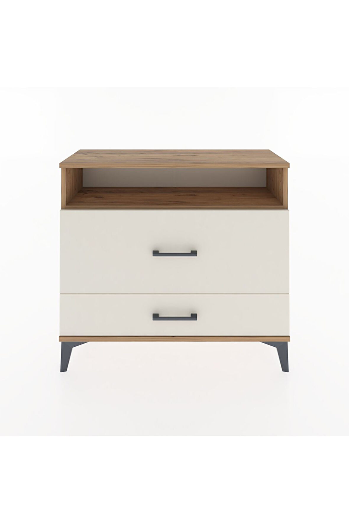 Arges Şifonyer Tek Raflı 2 Çekmeceli 88x30x80 Çam-Aytaşı