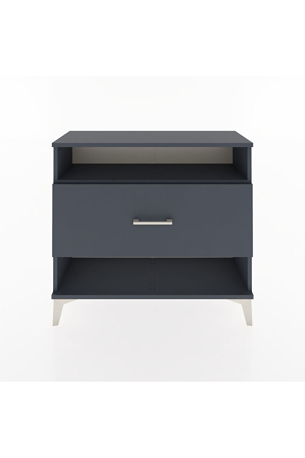 Arges Şifonyer Tek Raflı Tek Çekmeceli 88x30x80 Antrasit-Antrasit