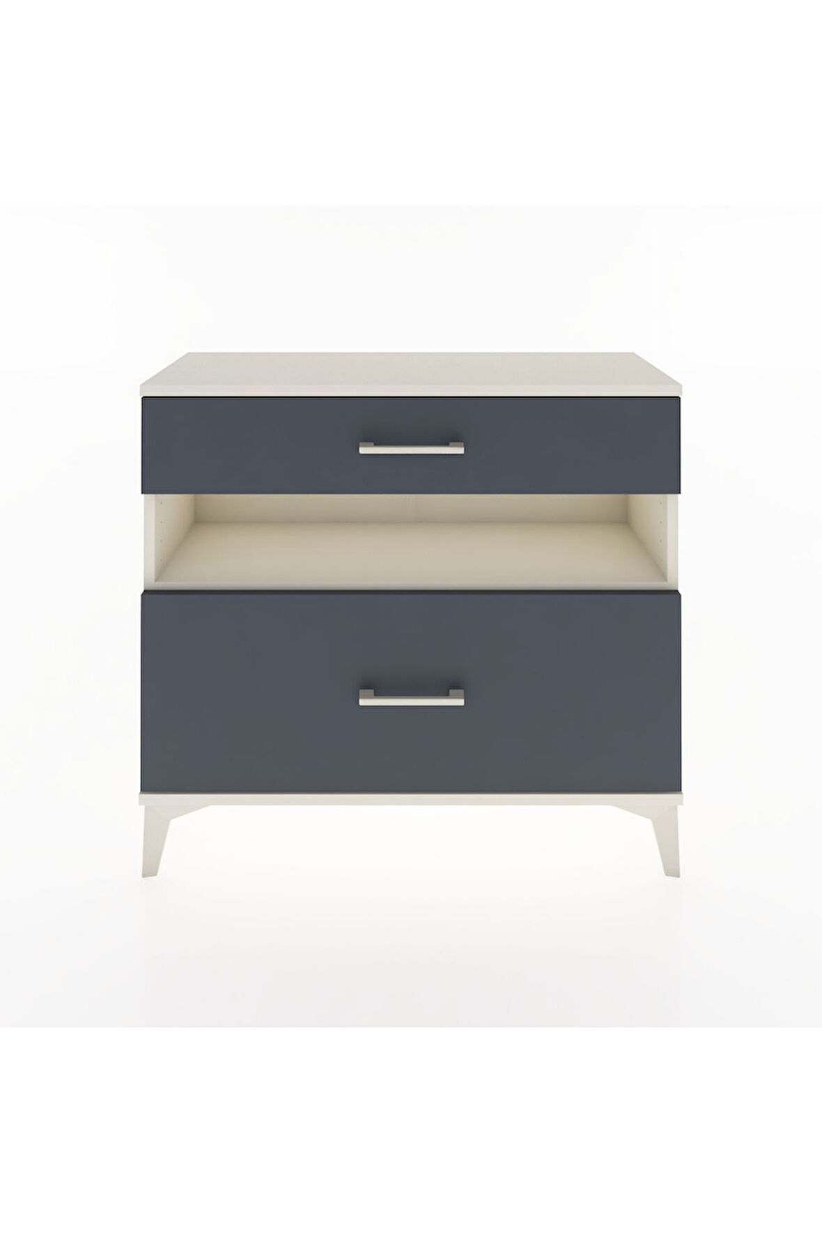 Arges Şifonyer Tek Raflı 2 Çekmeceli 88x30x80 Aytaşı-Antrasit