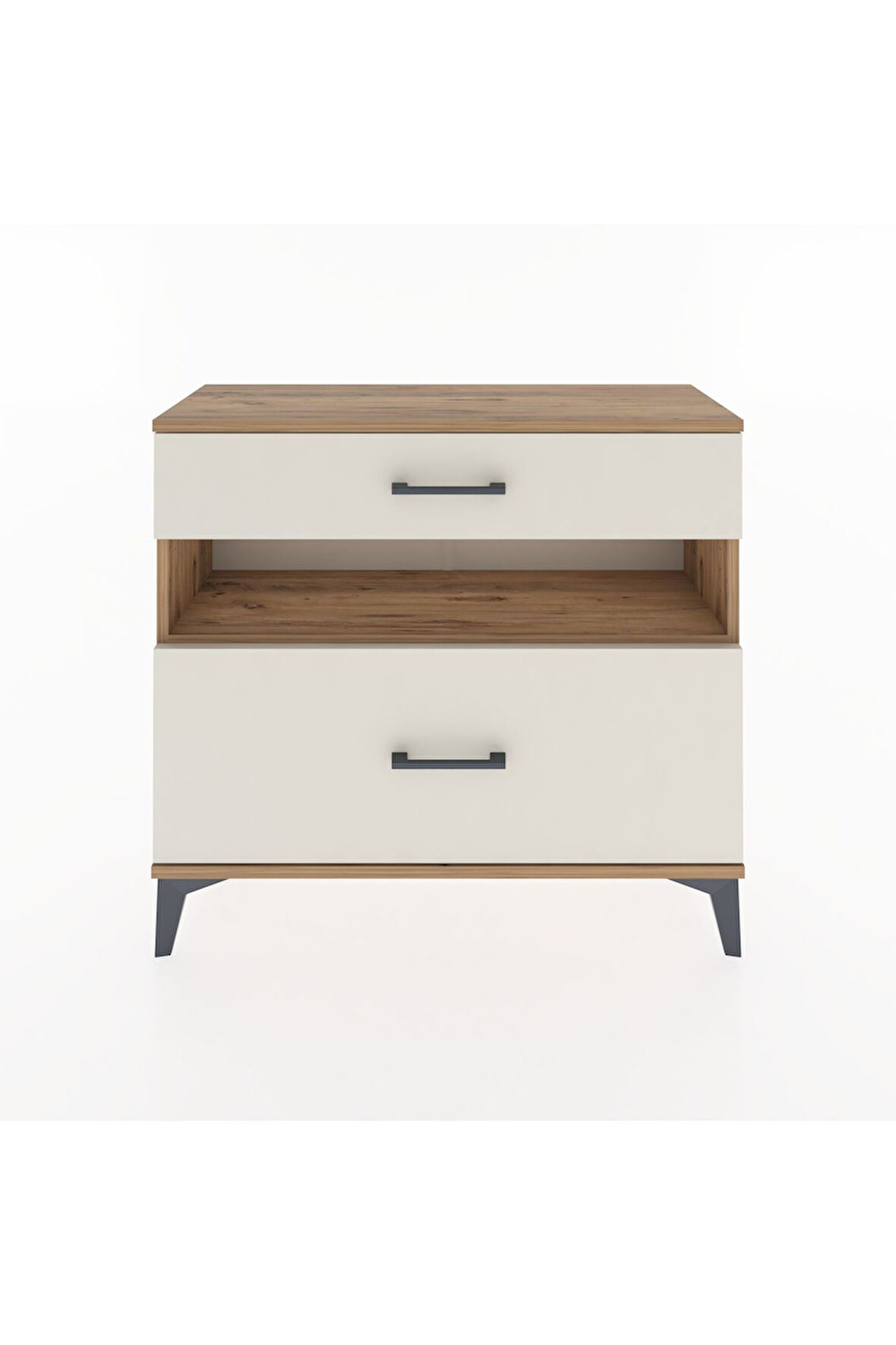 Arges Şifonyer Tek Raflı 2 Çekmeceli 88x30x80 Çam-Aytaşı