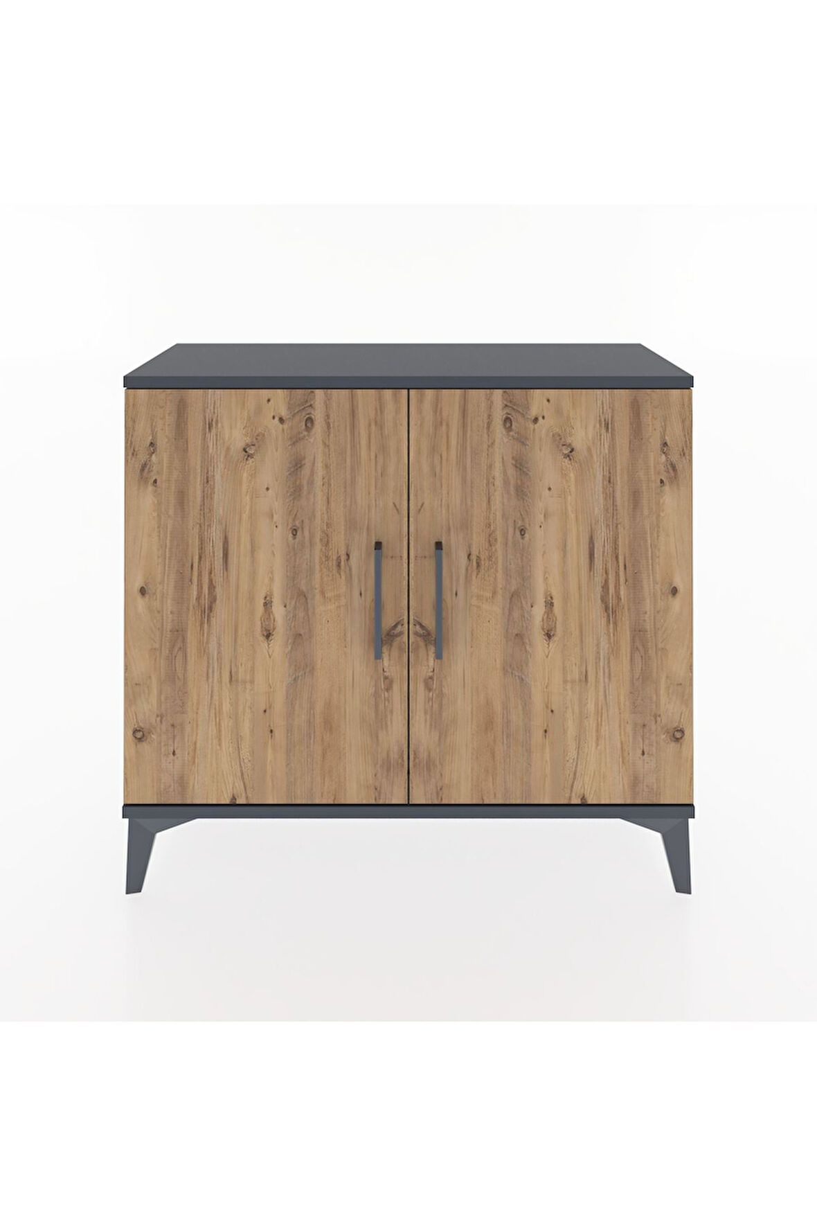 Arges Şifonyer 2 Raflı 2 Kapaklı 88x30x80 Antrasit-Çam