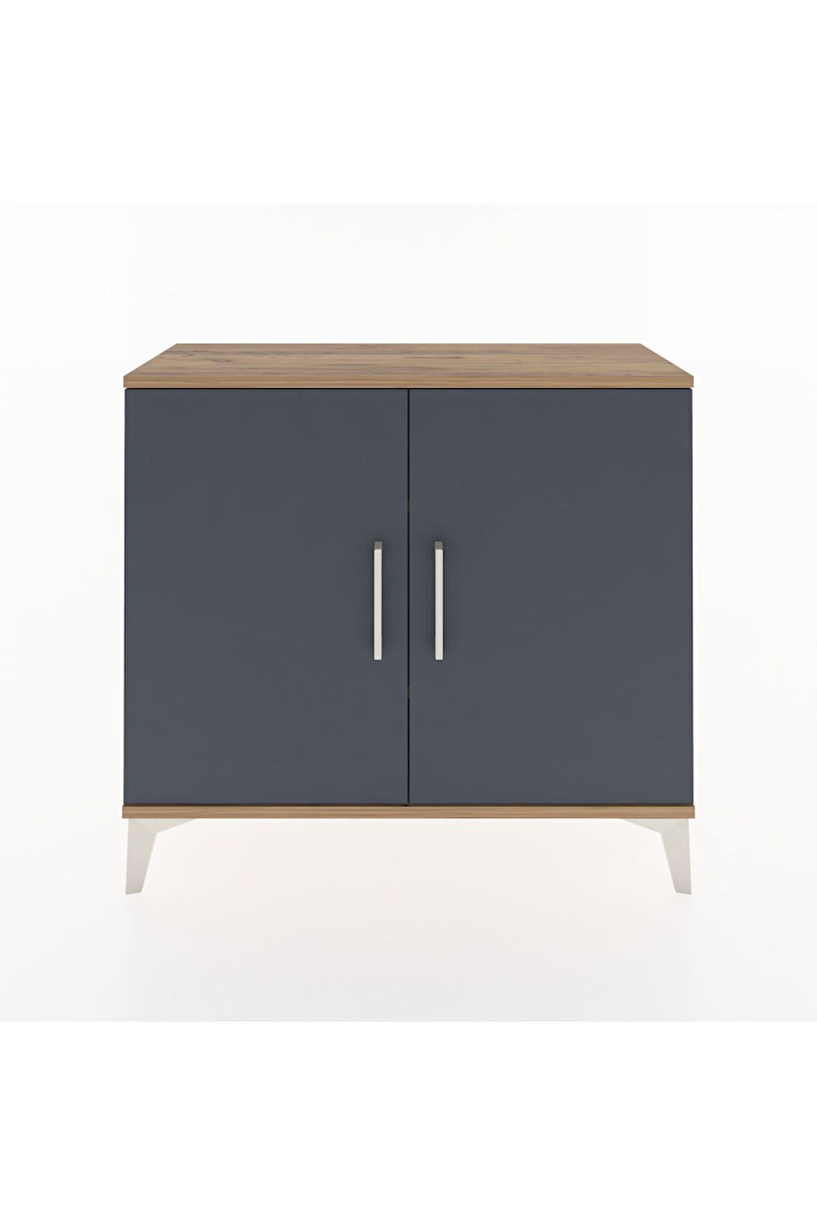 Arges Şifonyer 2 Raflı 2 Kapaklı 88x30x80 Çam-Antrasit