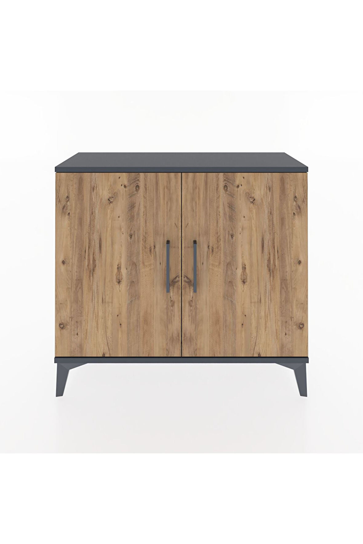 Arges Şifonyer Tek Raflı 2 Kapaklı 88x30x80 Antrasit-Çam