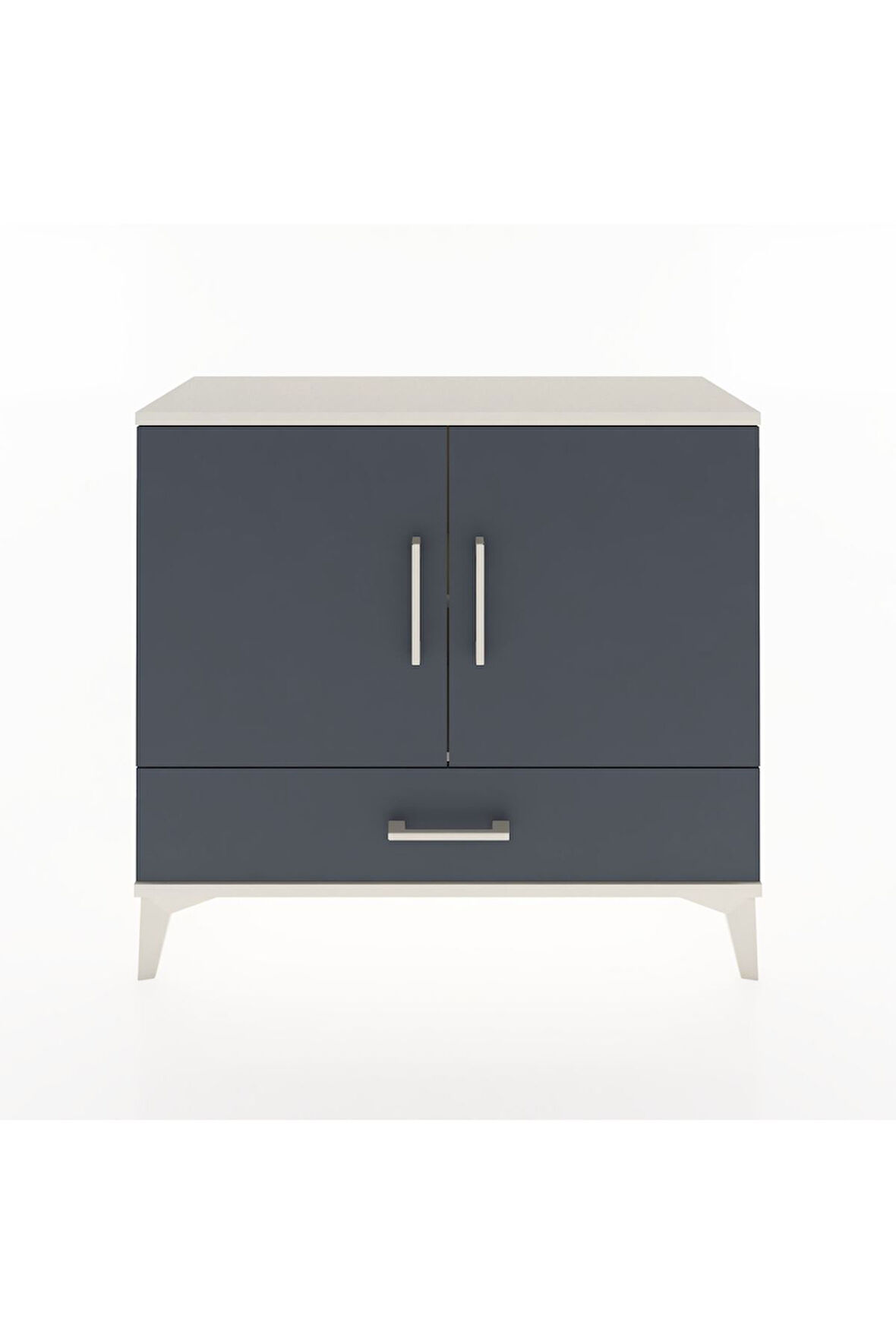 Arges Şifonyer 2 Raflı Tek Çekmeceli 2 Kapaklı 88x30x80 Aytaşı-Antrasit