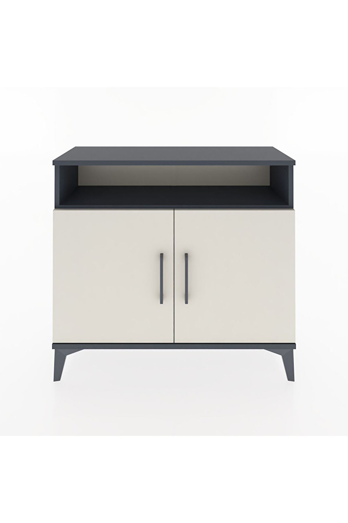 Arges Şifonyer 2 Raflı 2 Kapaklı 88x30x80 Antrasit-Aytaşı