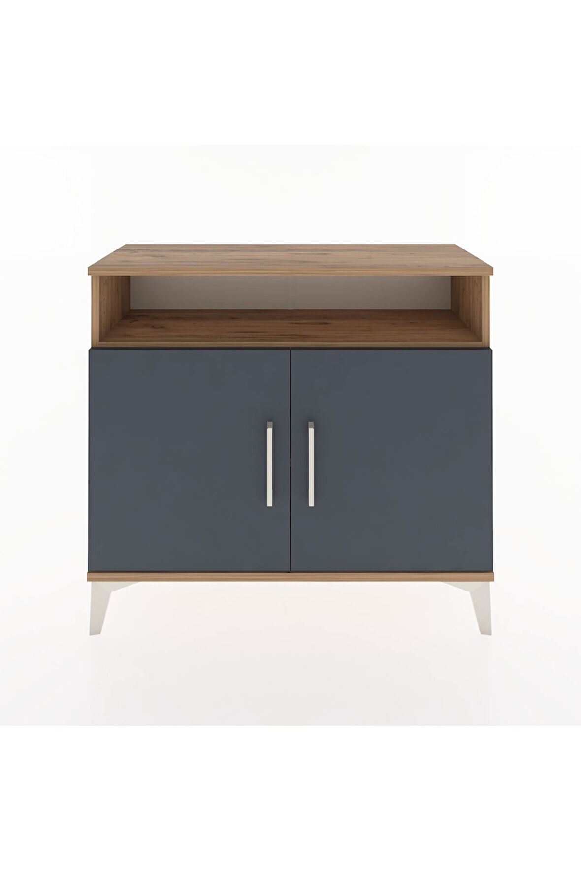 Arges Şifonyer 2 Raflı 2 Kapaklı 88x30x80 Çam-Antrasit