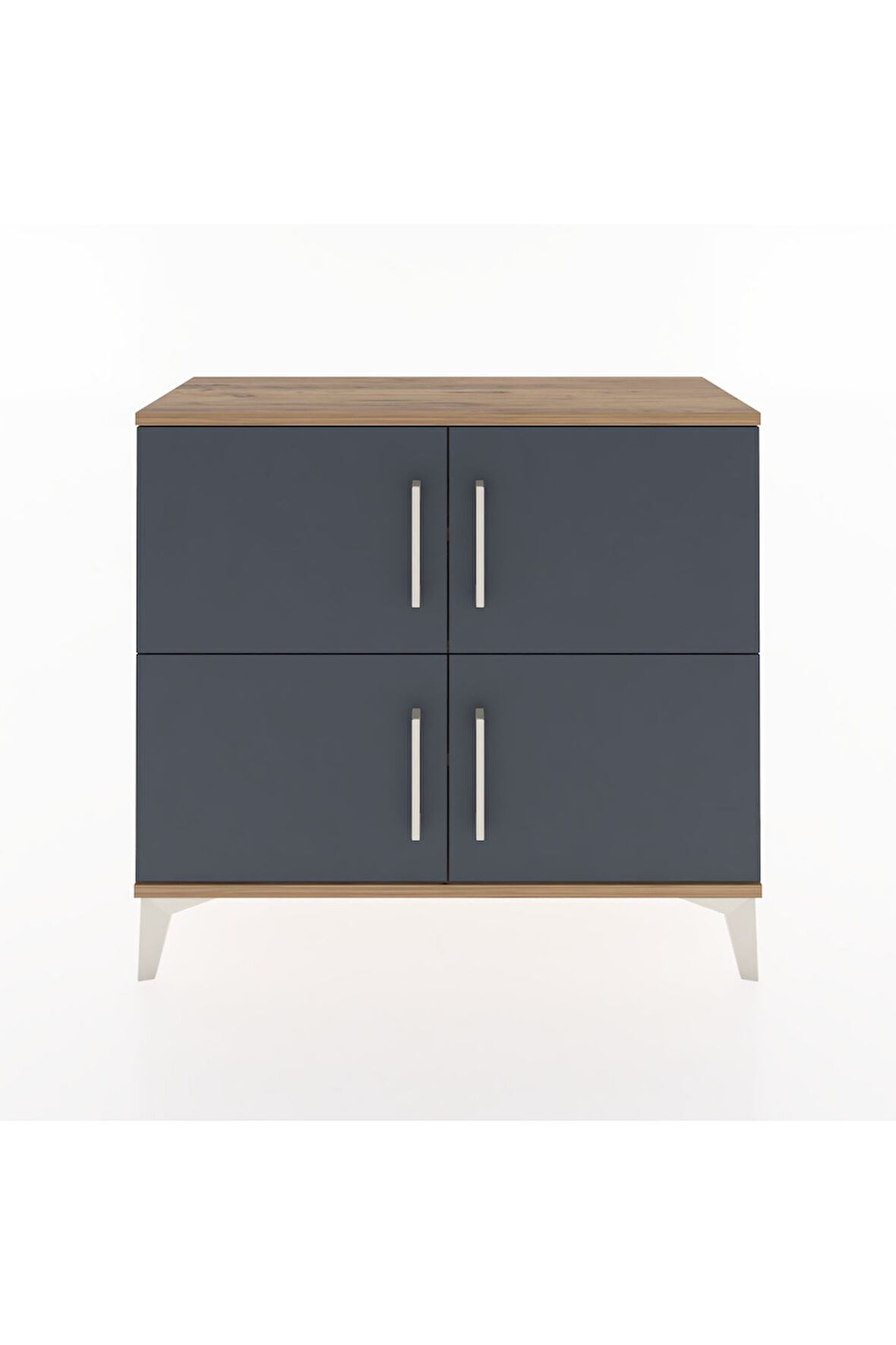 Arges Şifonyer 3 Raflı 4 Kapaklı 88x30x80 Çam-Antrasit