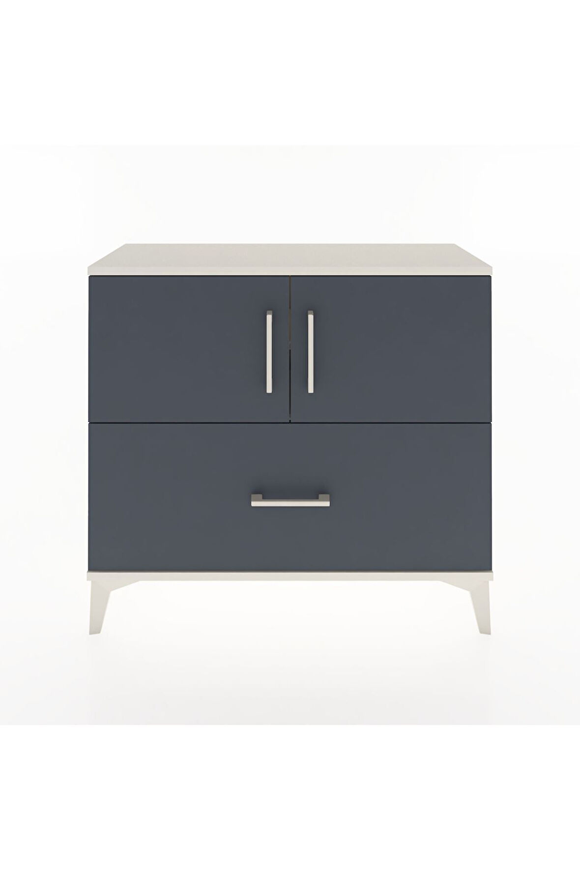 Arges Şifonyer 2 Raflı Tek Çekmeceli 2 Kapaklı 88x30x80 Aytaşı-Antrasit