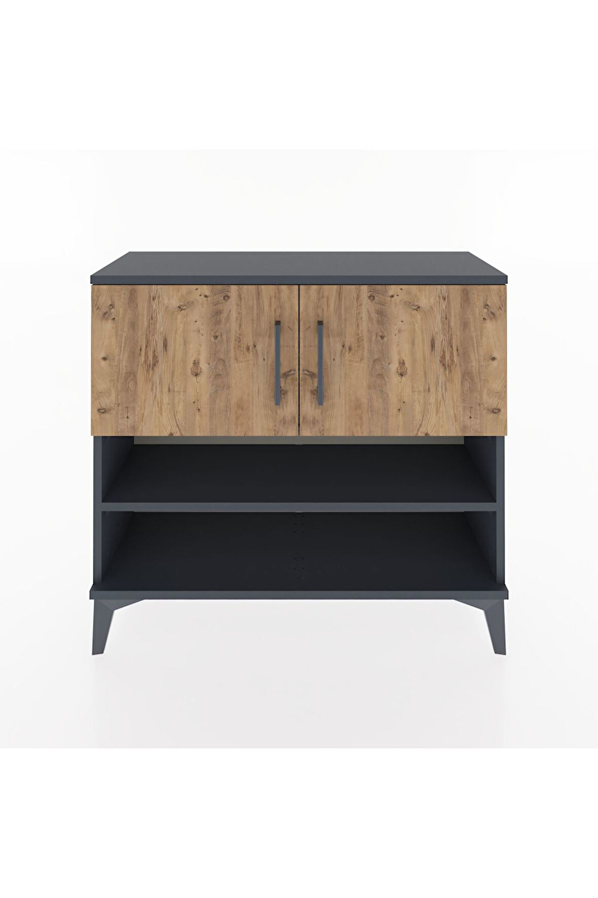 Arges Şifonyer 3 Raflı 2 Kapaklı 88x30x80 Antrasit-Çam