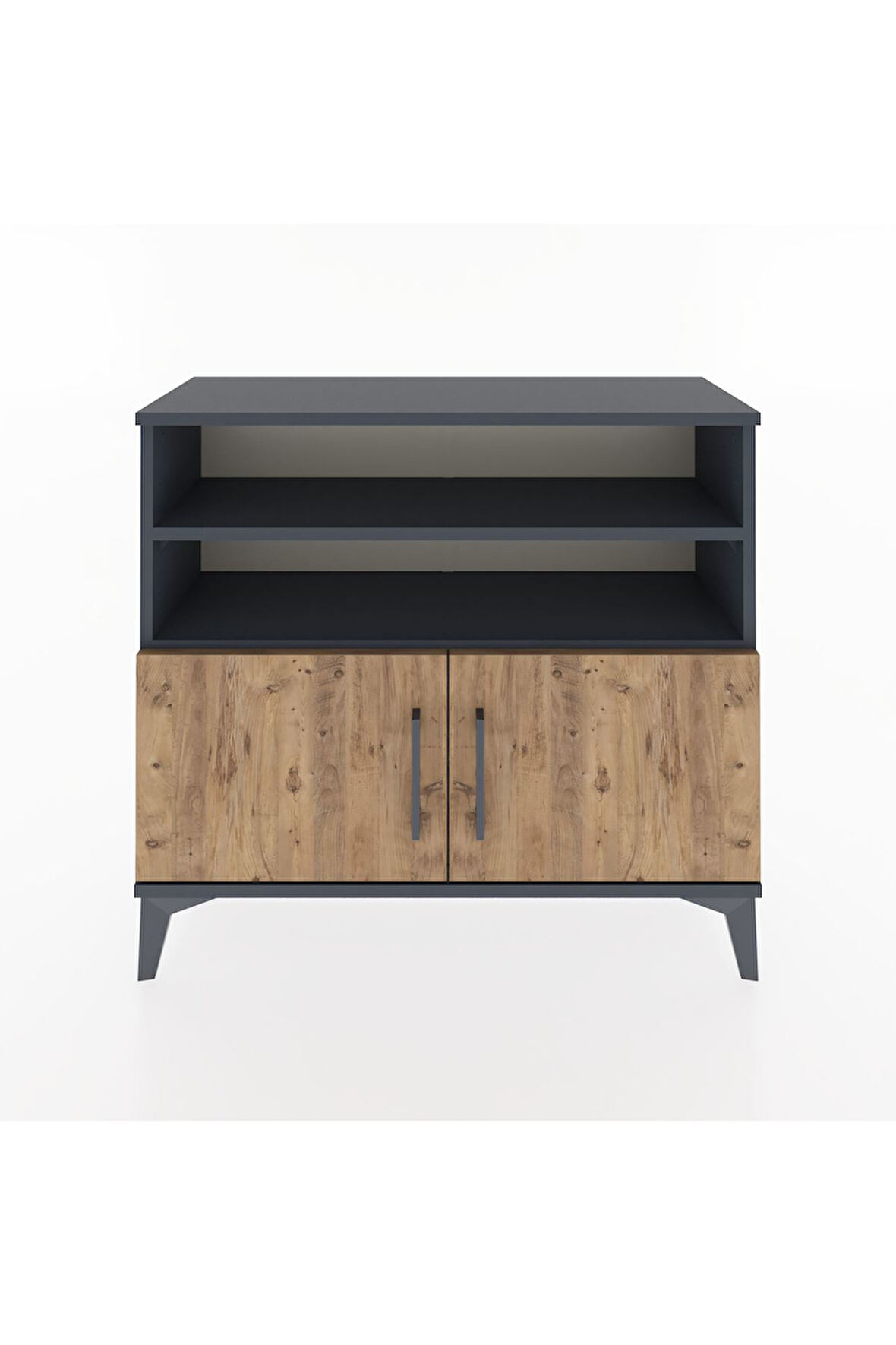 Arges Şifonyer 3 Raflı 2 Kapaklı 88x30x80 Antrasit-Çam
