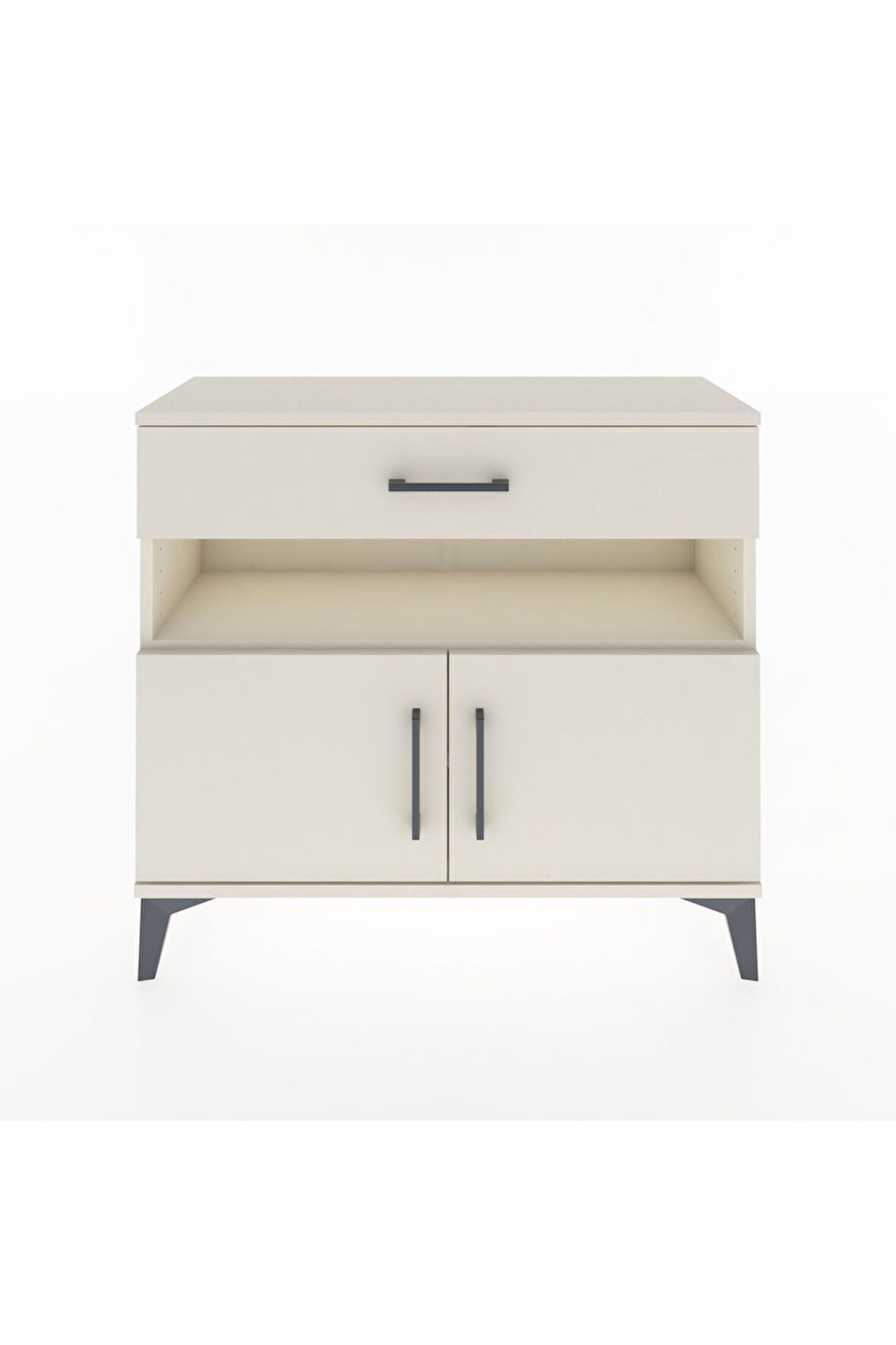 Arges Şifonyer 2 Raflı Tek Çekmeceli 2 Kapaklı 88x30x80 Aytaşı-Aytaşı