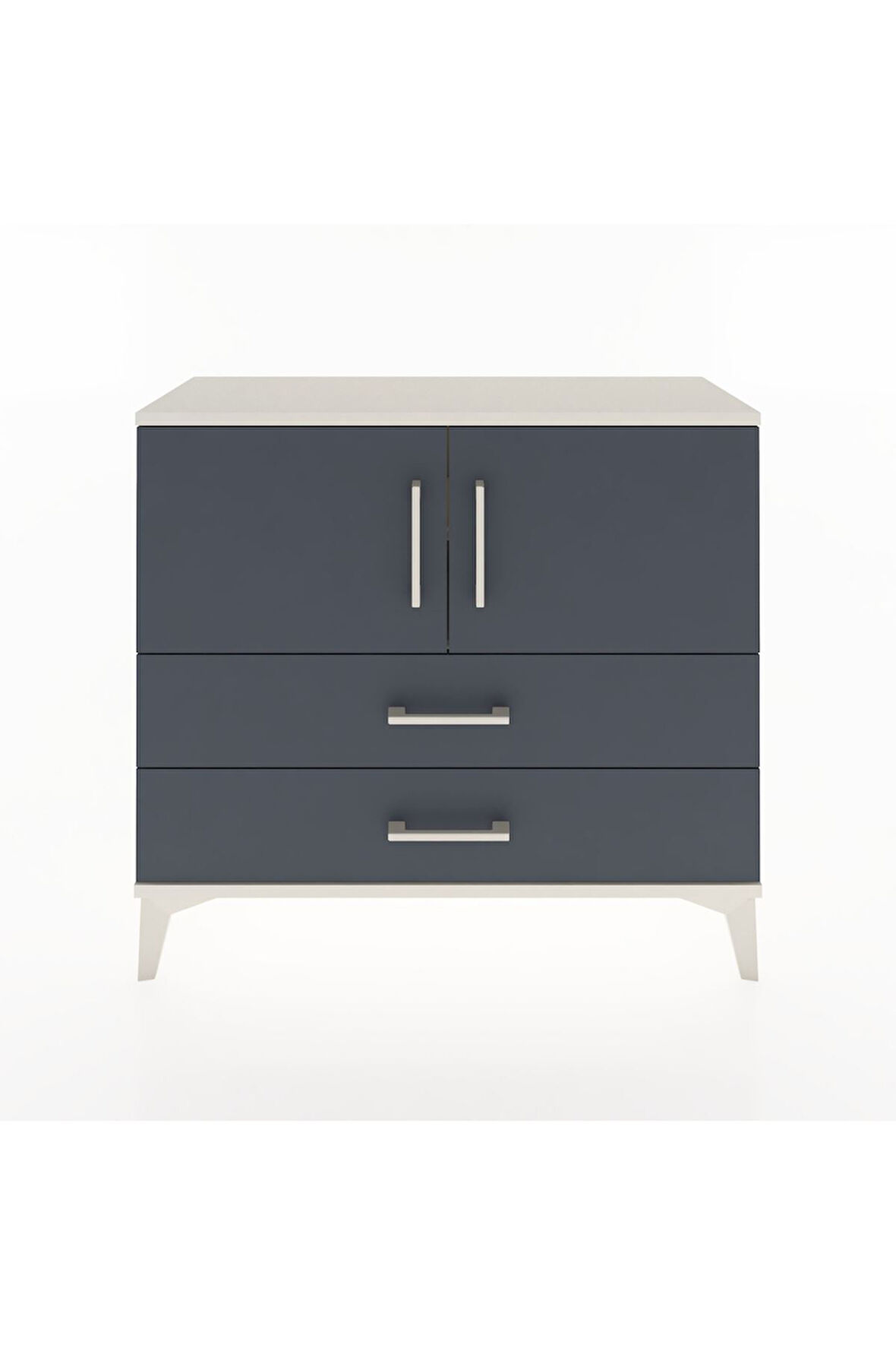 Arges Şifonyer 2 Raflı 2 Çekmeceli 2 Kapaklı 88x30x80 Aytaşı-Antrasit