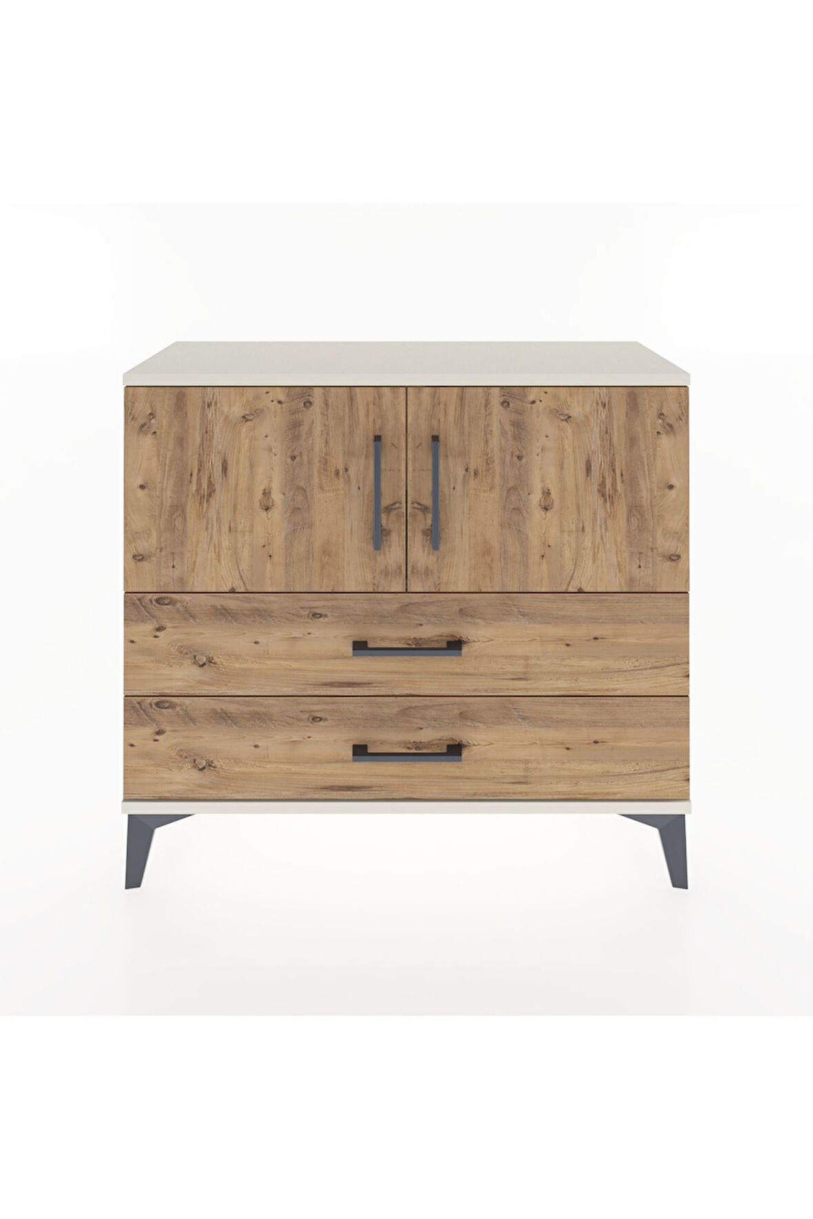 Arges Şifonyer 2 Raflı 2 Çekmeceli 2 Kapaklı 88x30x80 Aytaşı-Çam