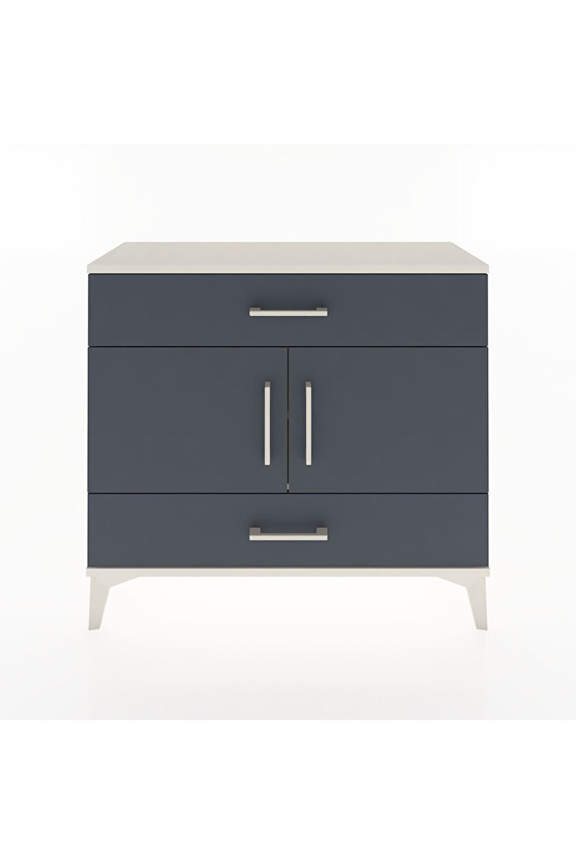 Arges Şifonyer 2 Raflı 2 Çekmeceli 2 Kapaklı 88x30x80 Aytaşı-Antrasit