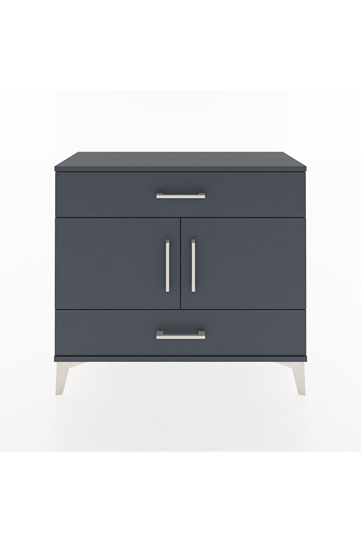 Arges Şifonyer 2 Raflı 2 Çekmeceli 2 Kapaklı 88x30x80 Antrasit-Antrasit