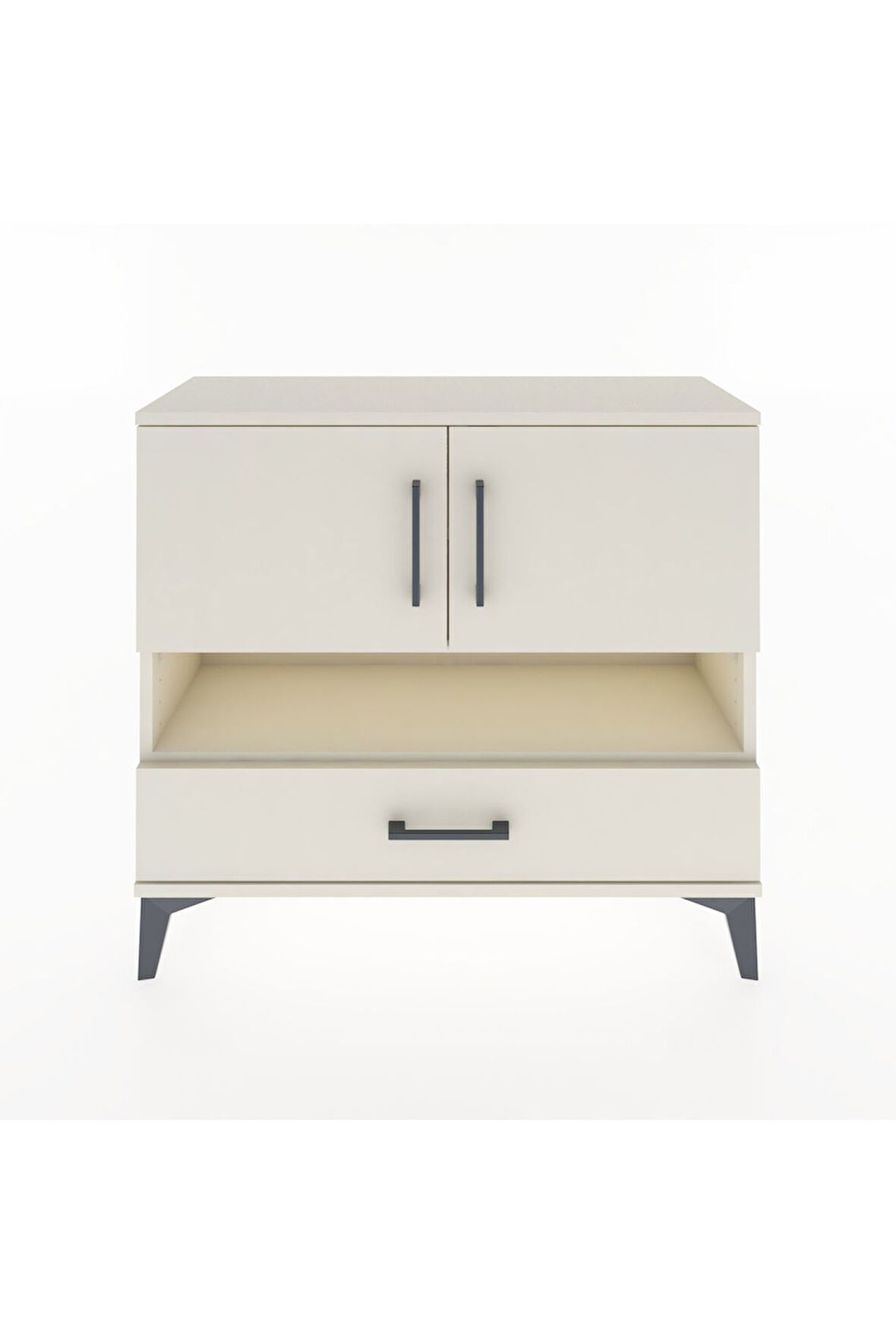 Arges Şifonyer 3 Raflı Tek Çekmeceli 2 Kapaklı 88x30x80 Aytaşı-Aytaşı