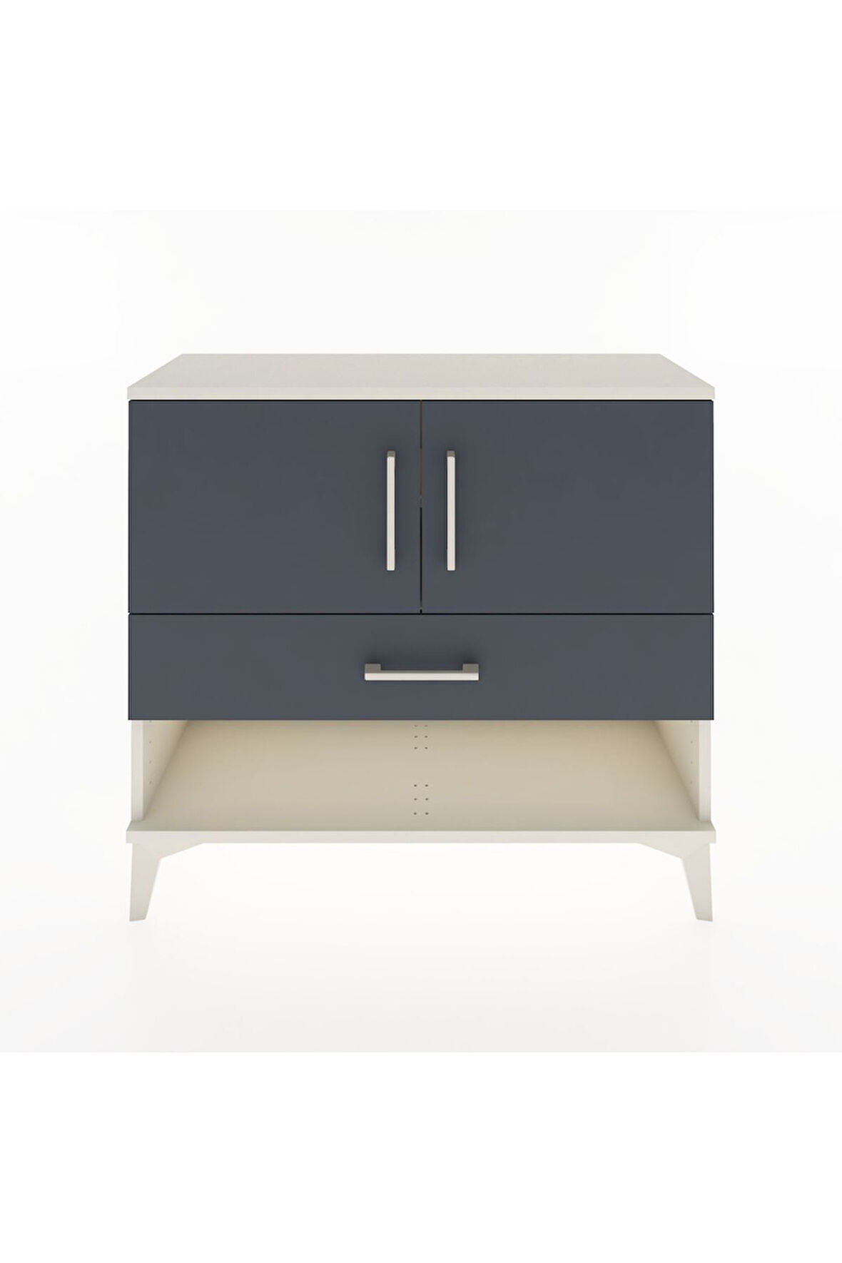 Arges Şifonyer 2 Raflı Tek Çekmeceli 2 Kapaklı 88x30x80 Aytaşı-Antrasit