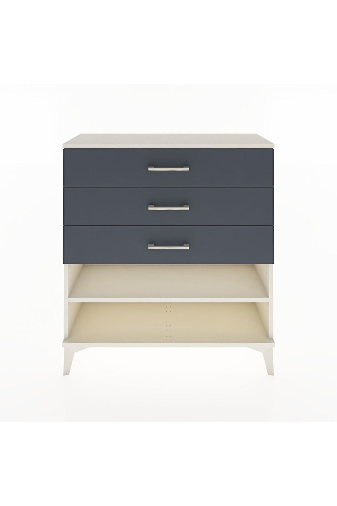 Arges Şifonyer Tek Raflı 3 Çekmeceli 88x30x96 Aytaşı-Antrasit