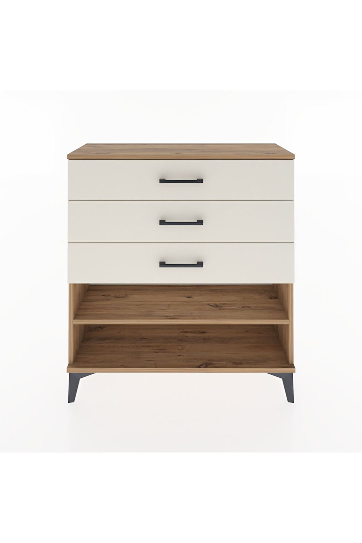 Arges Şifonyer Tek Raflı 3 Çekmeceli 88x30x96 Çam-Aytaşı