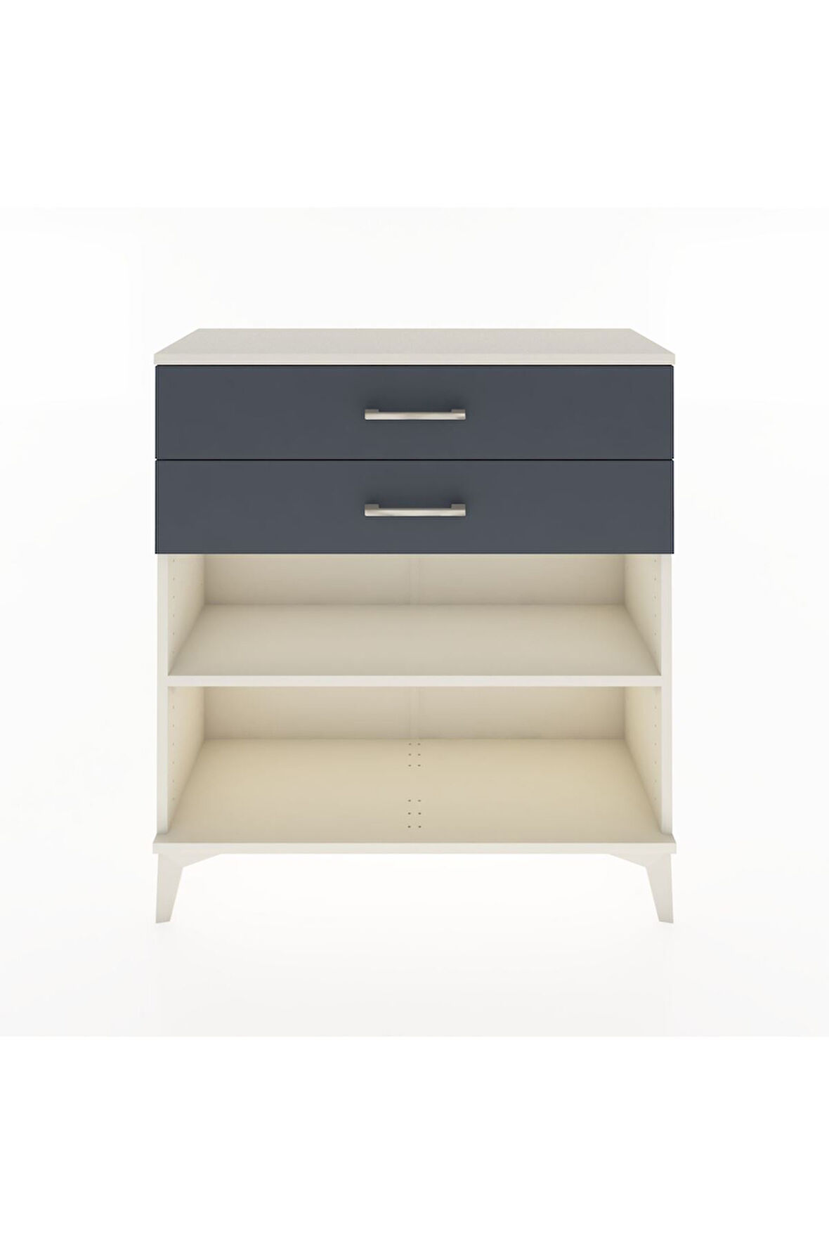 Arges Şifonyer Tek Raflı 2 Çekmeceli 88x30x96 Aytaşı-Antrasit