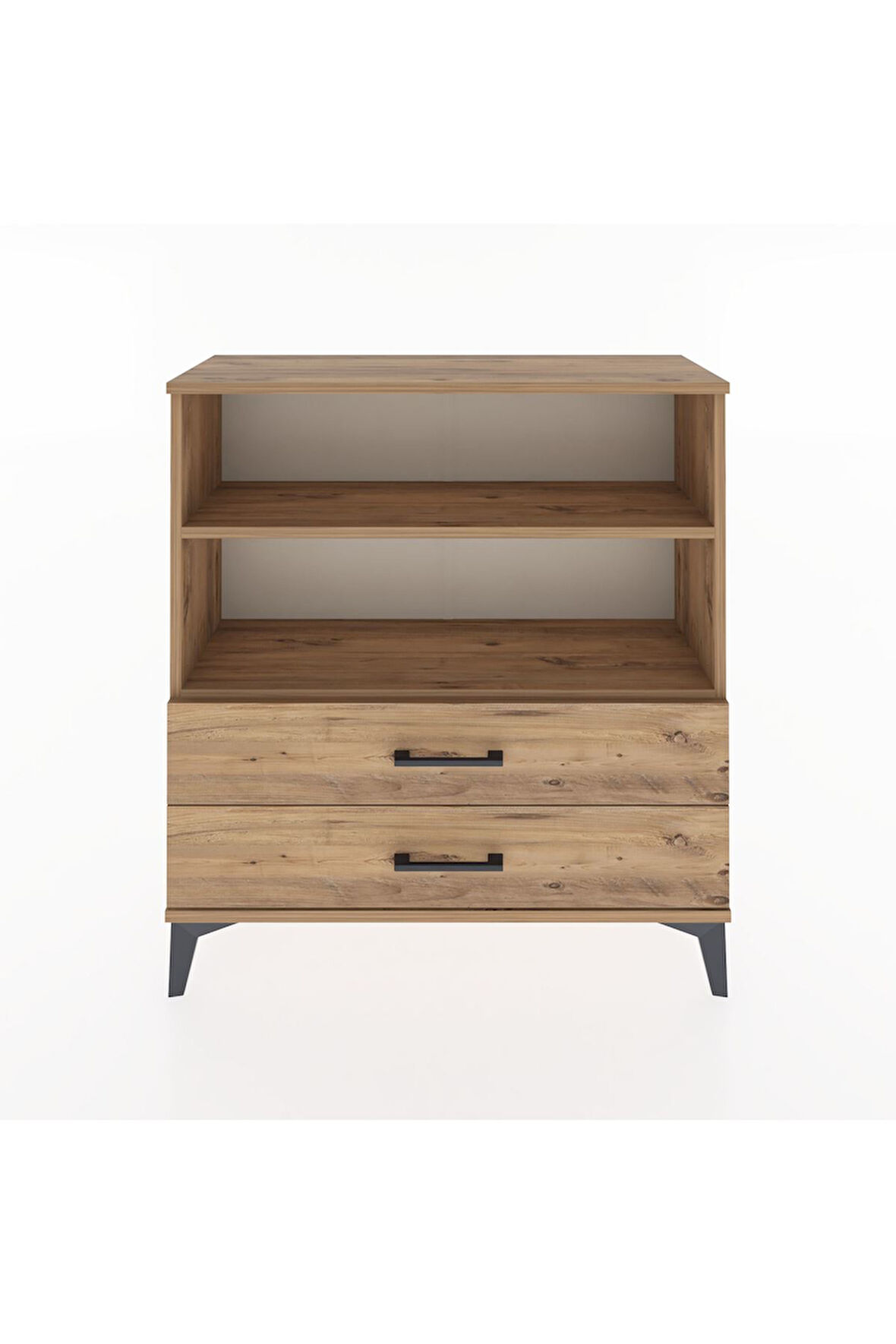 Arges Şifonyer 2 Raflı 2 Çekmeceli 88x30x96 Çam-Çam