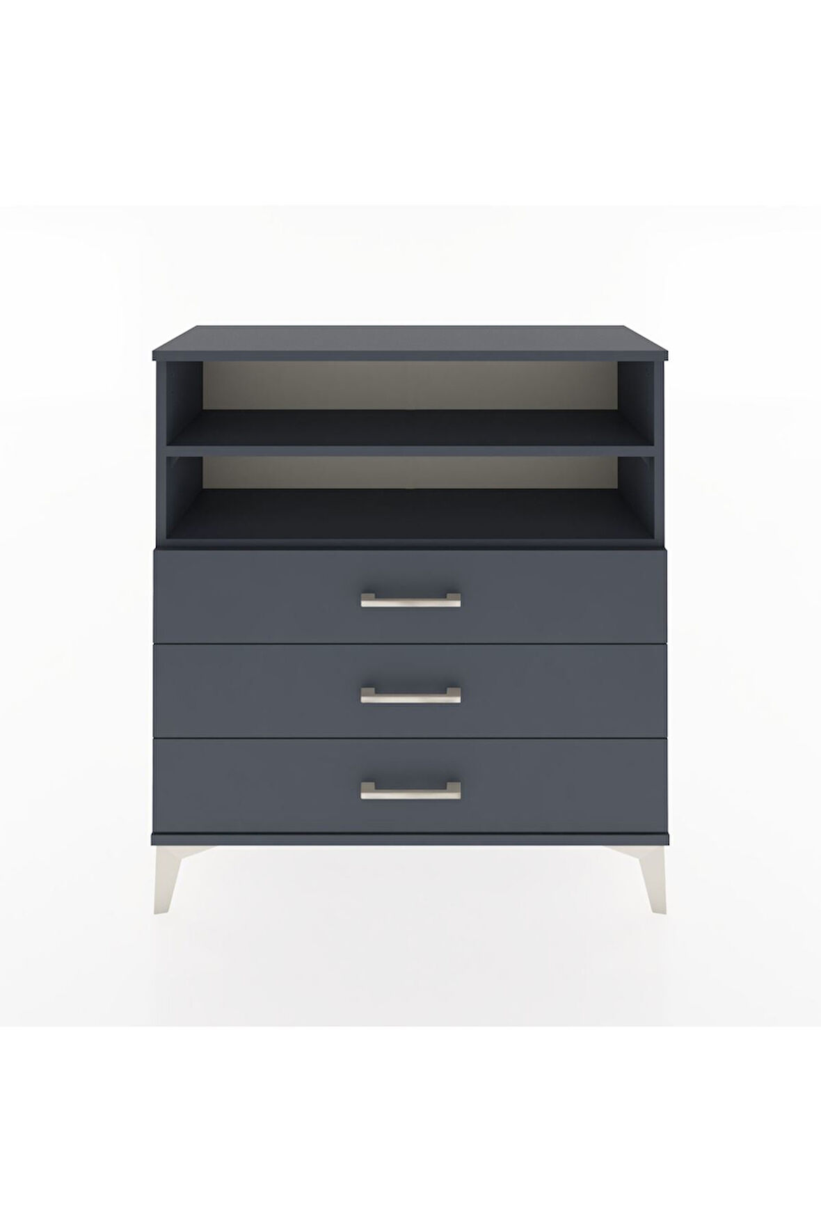 Arges Şifonyer 2 Raflı 3 Çekmeceli 88x30x96 Antrasit-Antrasit