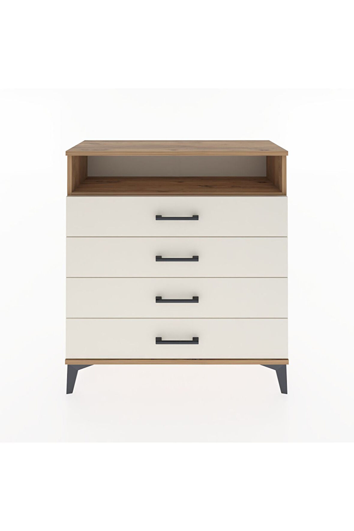 Arges Şifonyer Tek Raflı 4 Çekmeceli 88x30x96 Çam-Aytaşı