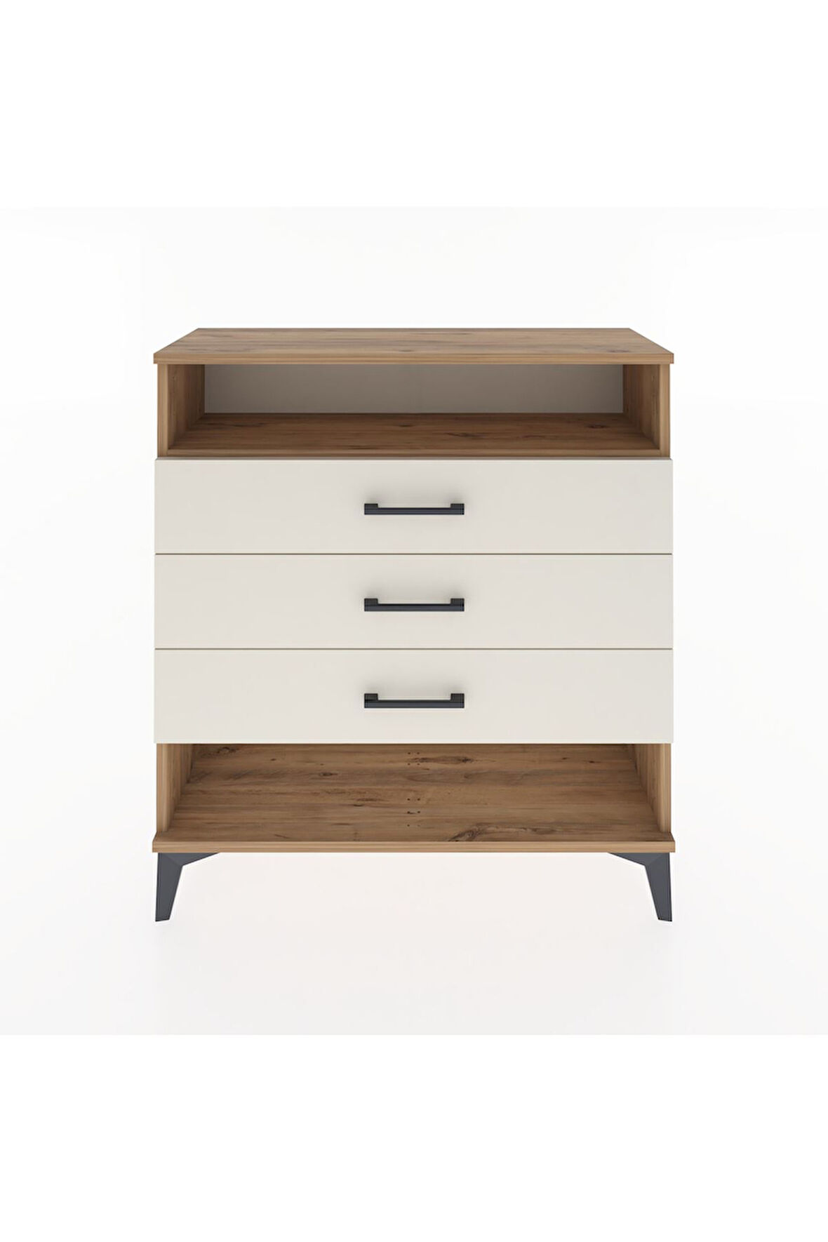 Arges Şifonyer Tek Raflı 3 Çekmeceli 88x30x96 Çam-Aytaşı