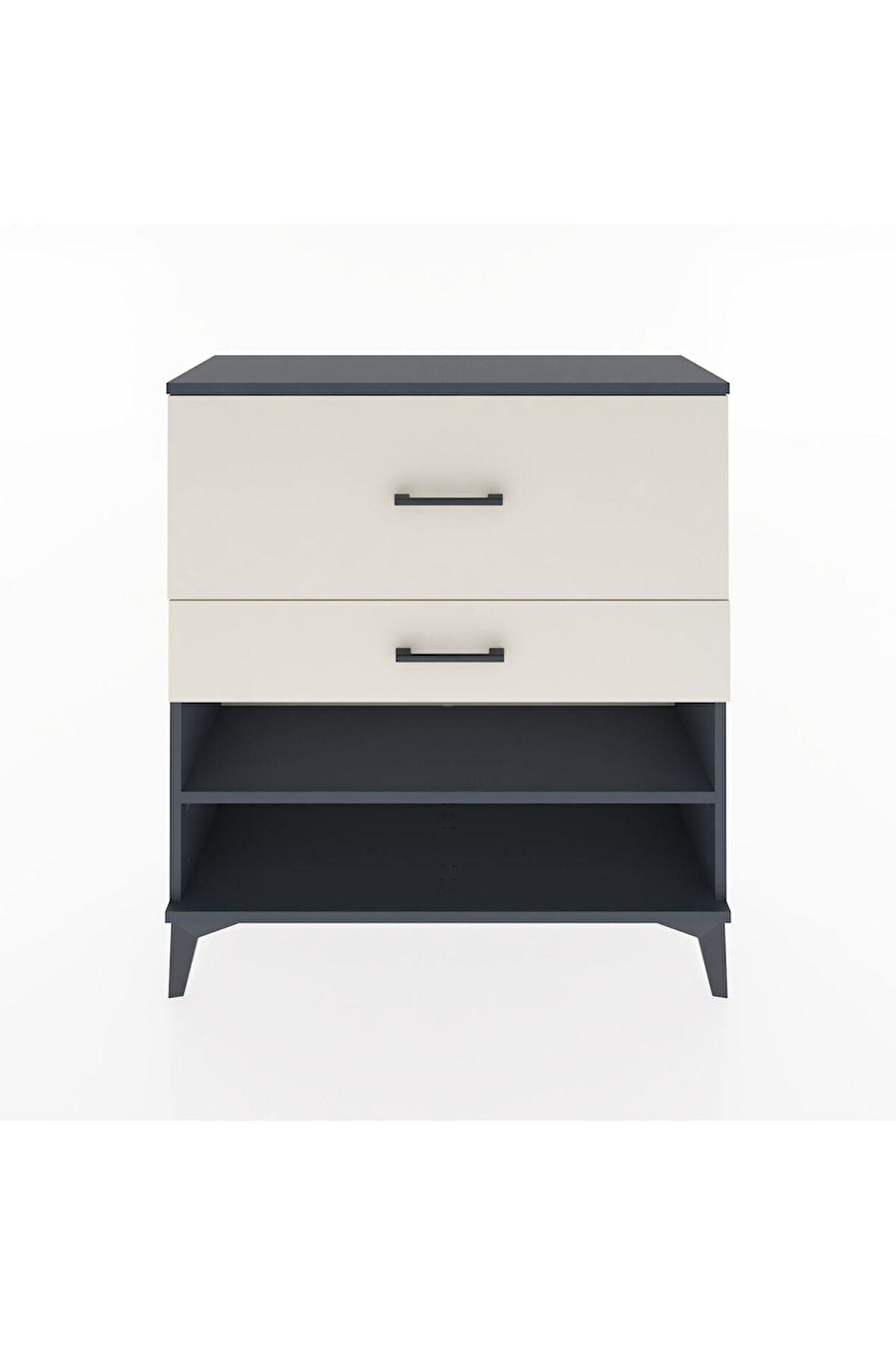 Arges Şifonyer Tek Raflı 2 Çekmeceli 88x30x96 Antrasit-Aytaşı