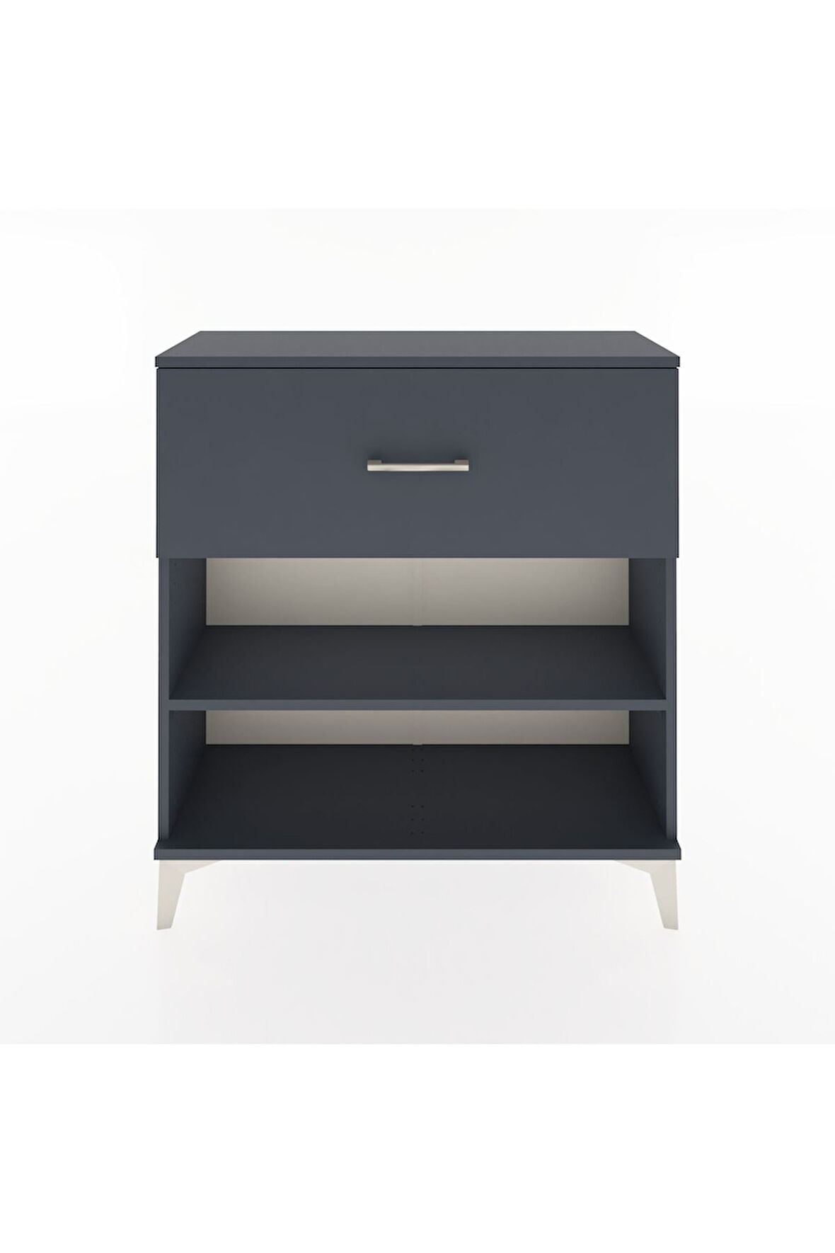 Arges Şifonyer Tek Raflı Tek Çekmeceli 88x30x96 Antrasit-Antrasit