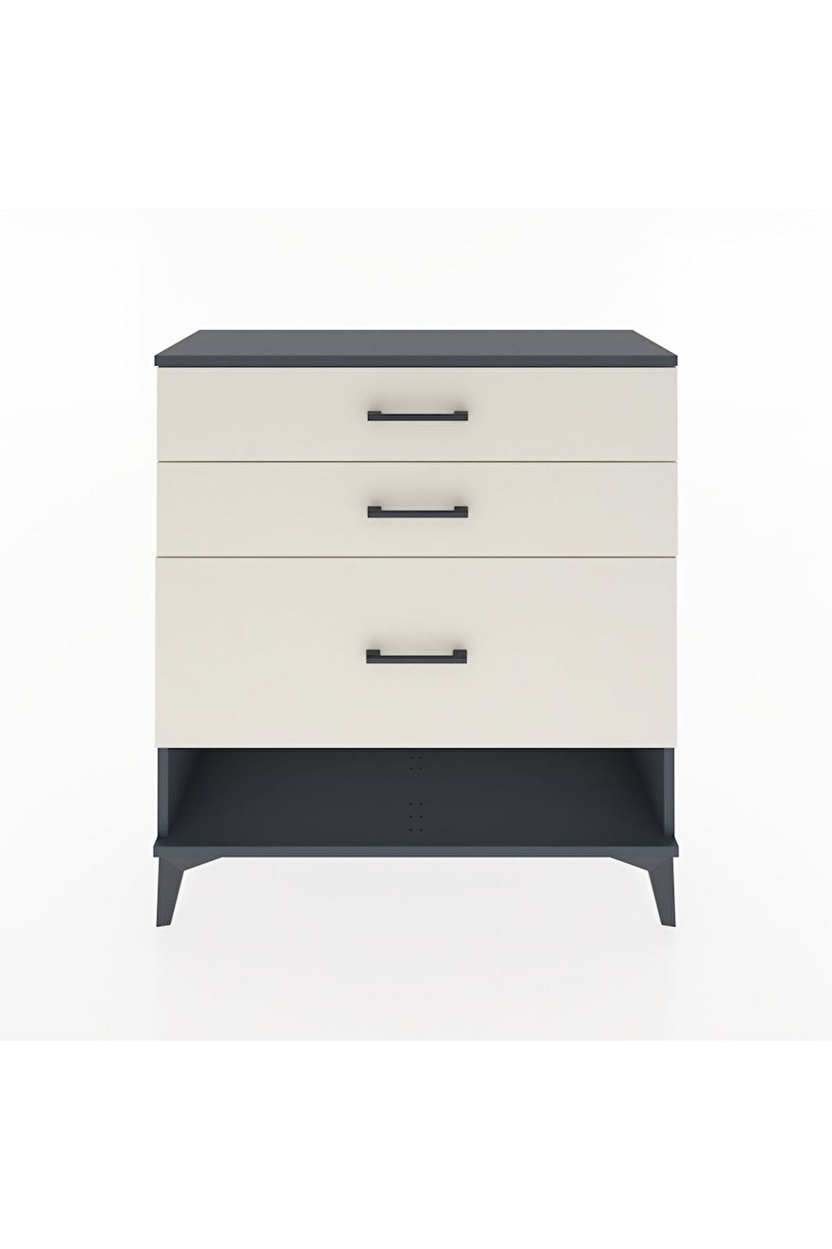 Arges Şifonyer 3 Çekmeceli 88x30x96 Antrasit-Aytaşı