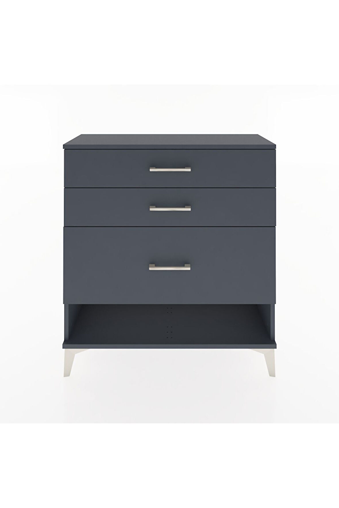 Arges Şifonyer 3 Çekmeceli 88x30x96 Antrasit-Antrasit