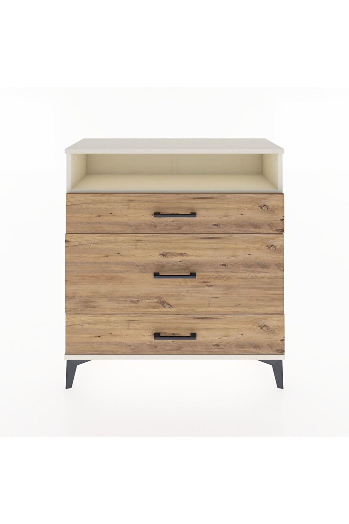 Arges Şifonyer Tek Raflı 3 Çekmeceli 88x30x96 Aytaşı-Çam