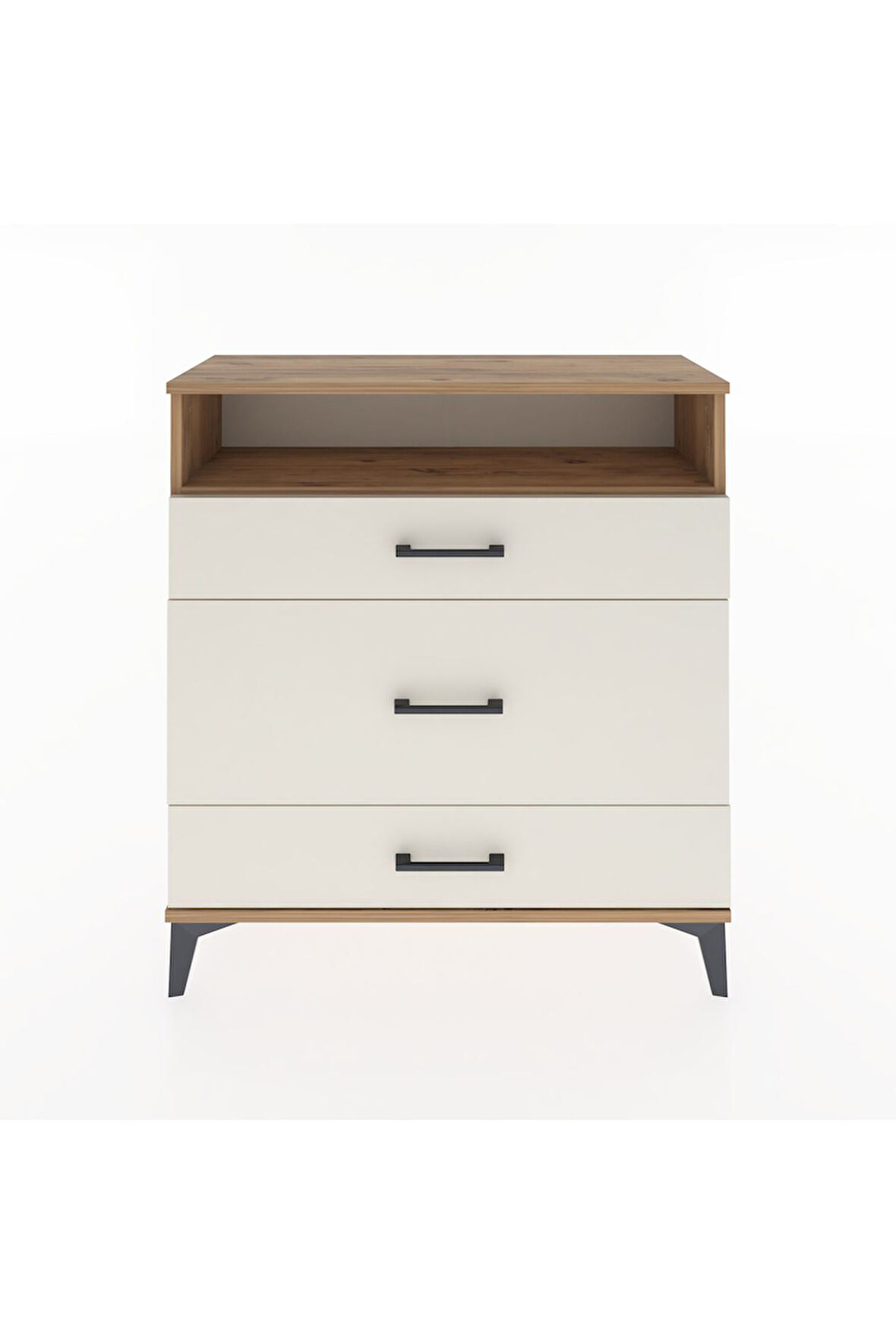 Arges Şifonyer Tek Raflı 3 Çekmeceli 88x30x96 Çam-Aytaşı