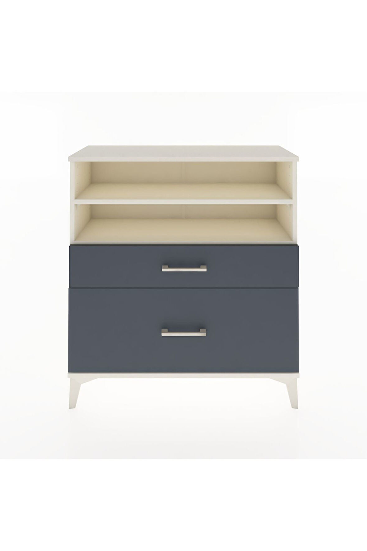 Arges Şifonyer 2 Raflı 2 Çekmeceli 88x30x96 Aytaşı-Antrasit