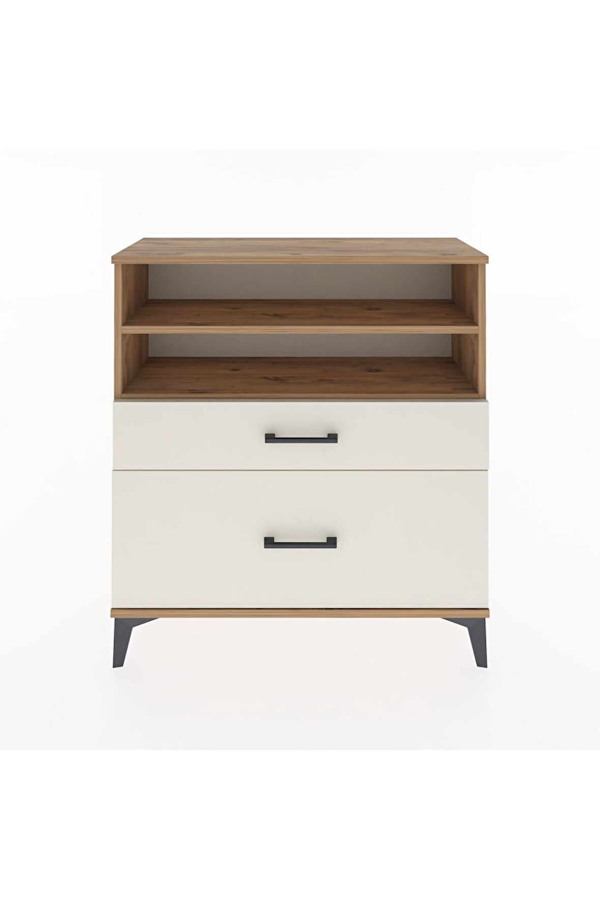 Arges Şifonyer 2 Raflı 2 Çekmeceli 88x30x96 Çam-Aytaşı