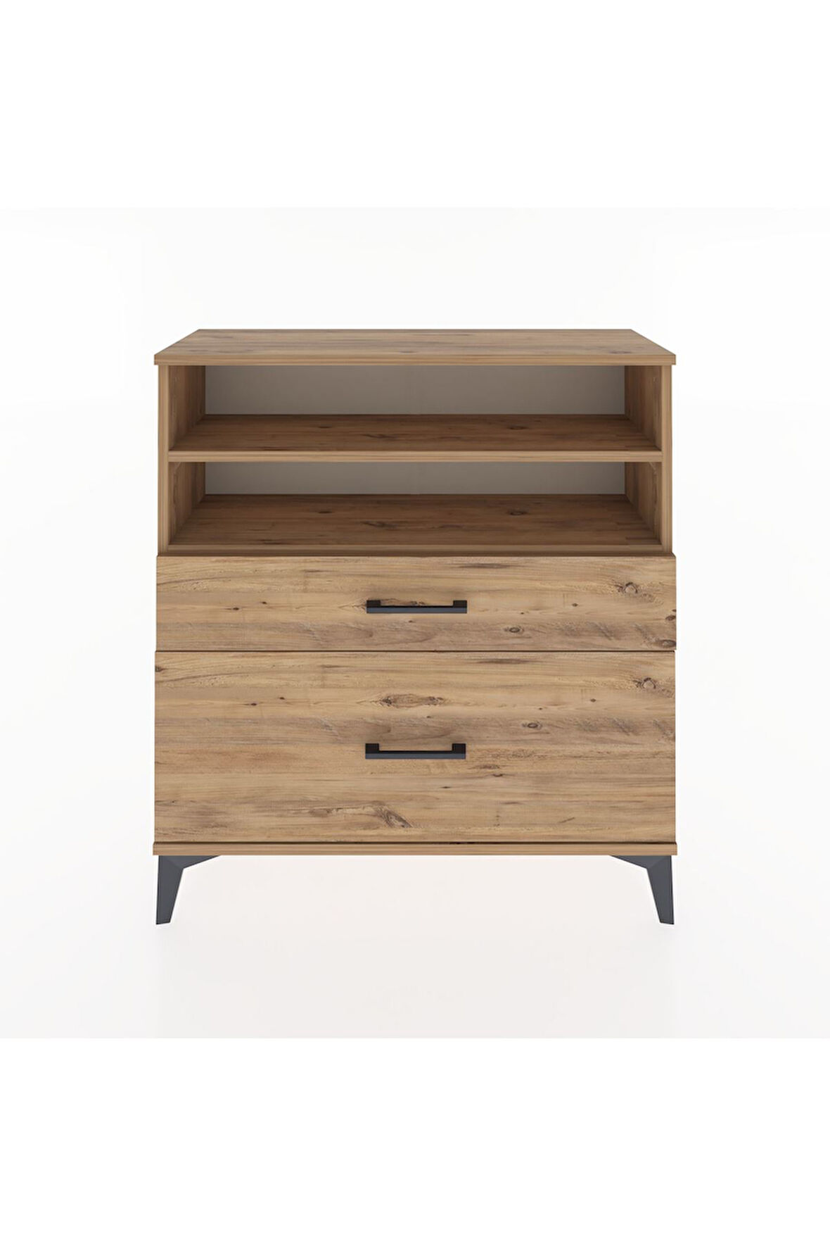 Arges Şifonyer 2 Raflı 2 Çekmeceli 88x30x96 Çam-Çam