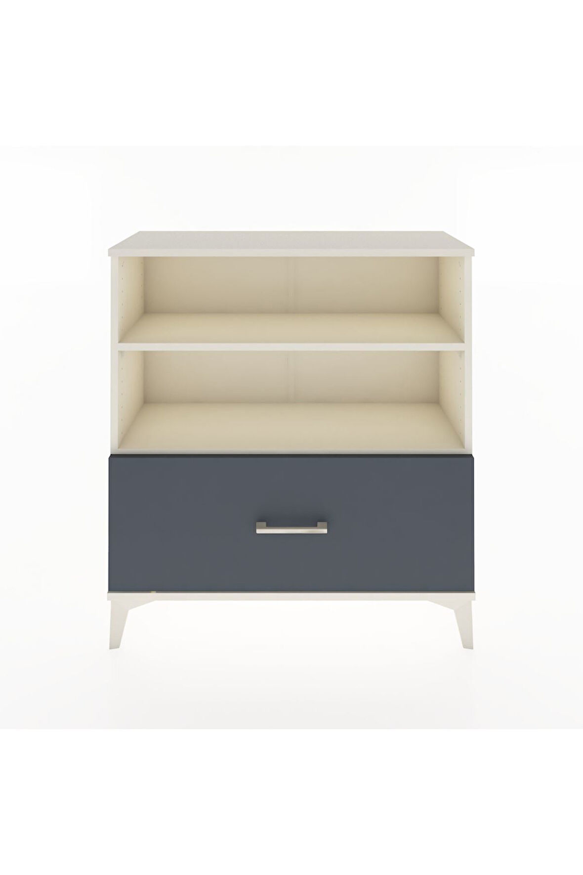 Arges Şifonyer 2 Raflı Tek Çekmeceli 88x30x96 Aytaşı-Antrasit