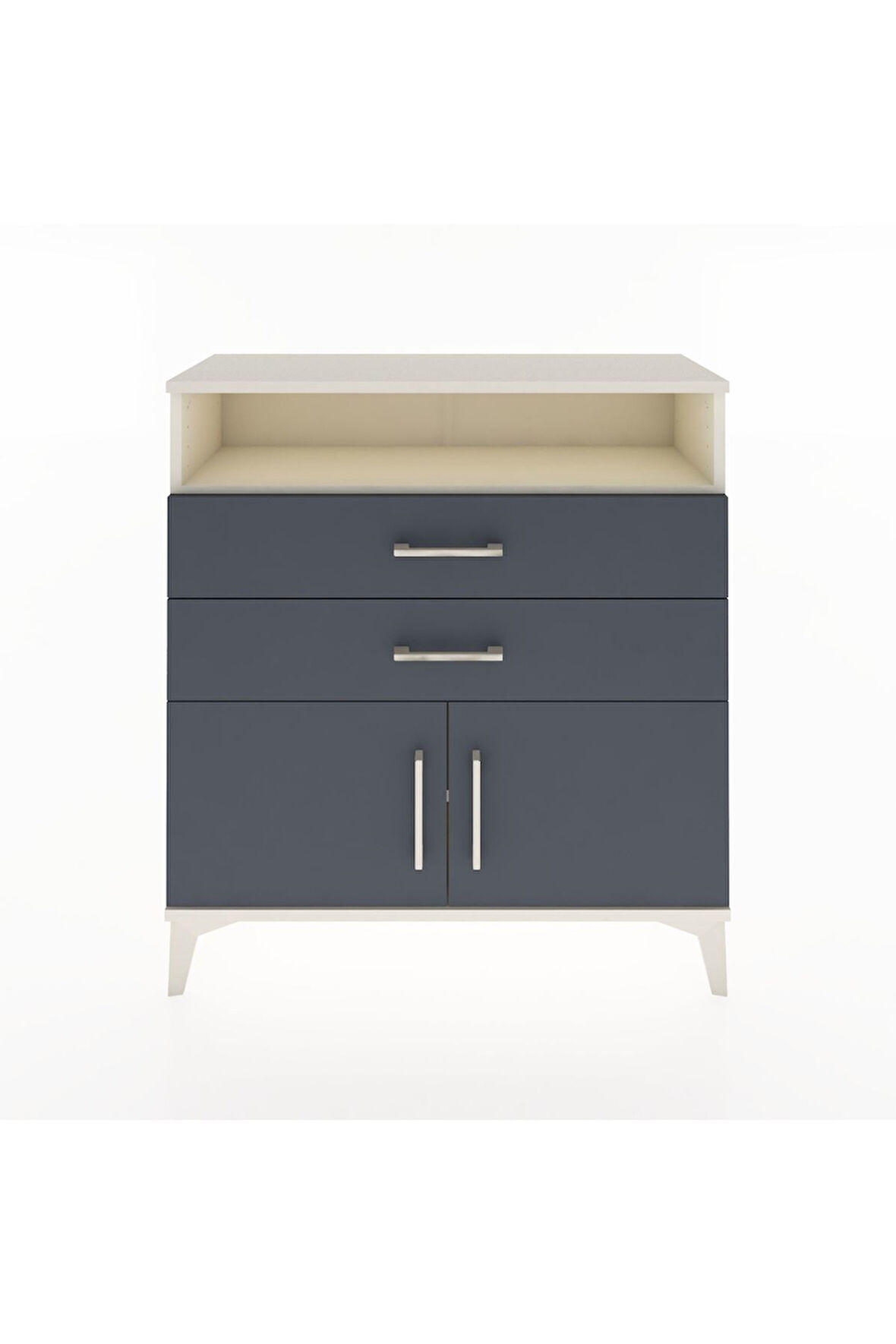 Arges Şifonyer 2 Raflı 2 Çekmeceli 2 Kapaklı 88x30x96 Aytaşı-Antrasit