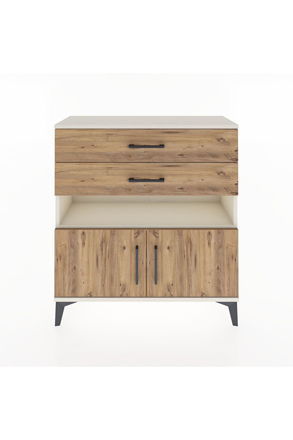 Arges Şifonyer 2 Raflı 2 Çekmeceli 2 Kapaklı 88x30x96 Aytaşı-Çam