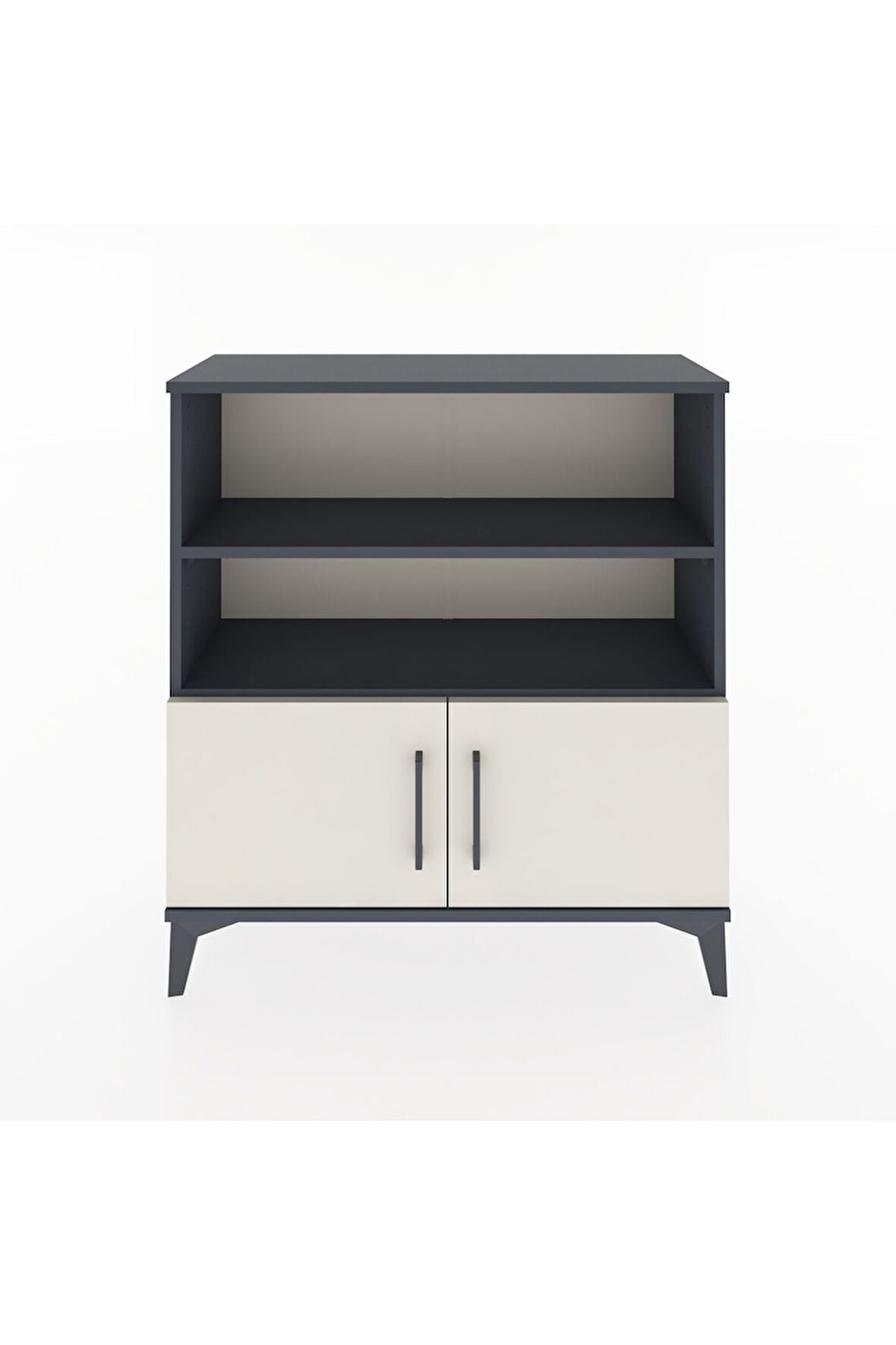 Arges Şifonyer 3 Raflı 2 Kapaklı 88x30x96 Antrasit-Aytaşı